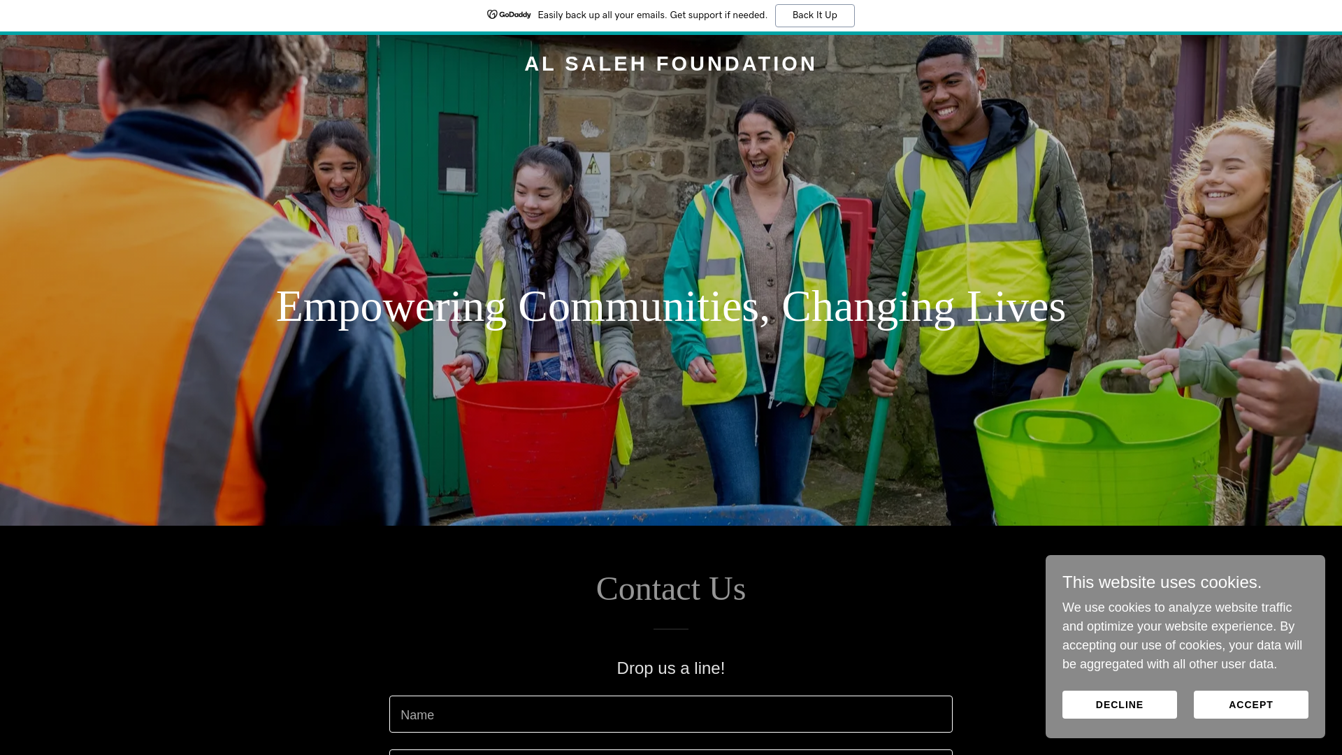 website screenshot of https://al-salehafoundation.com/