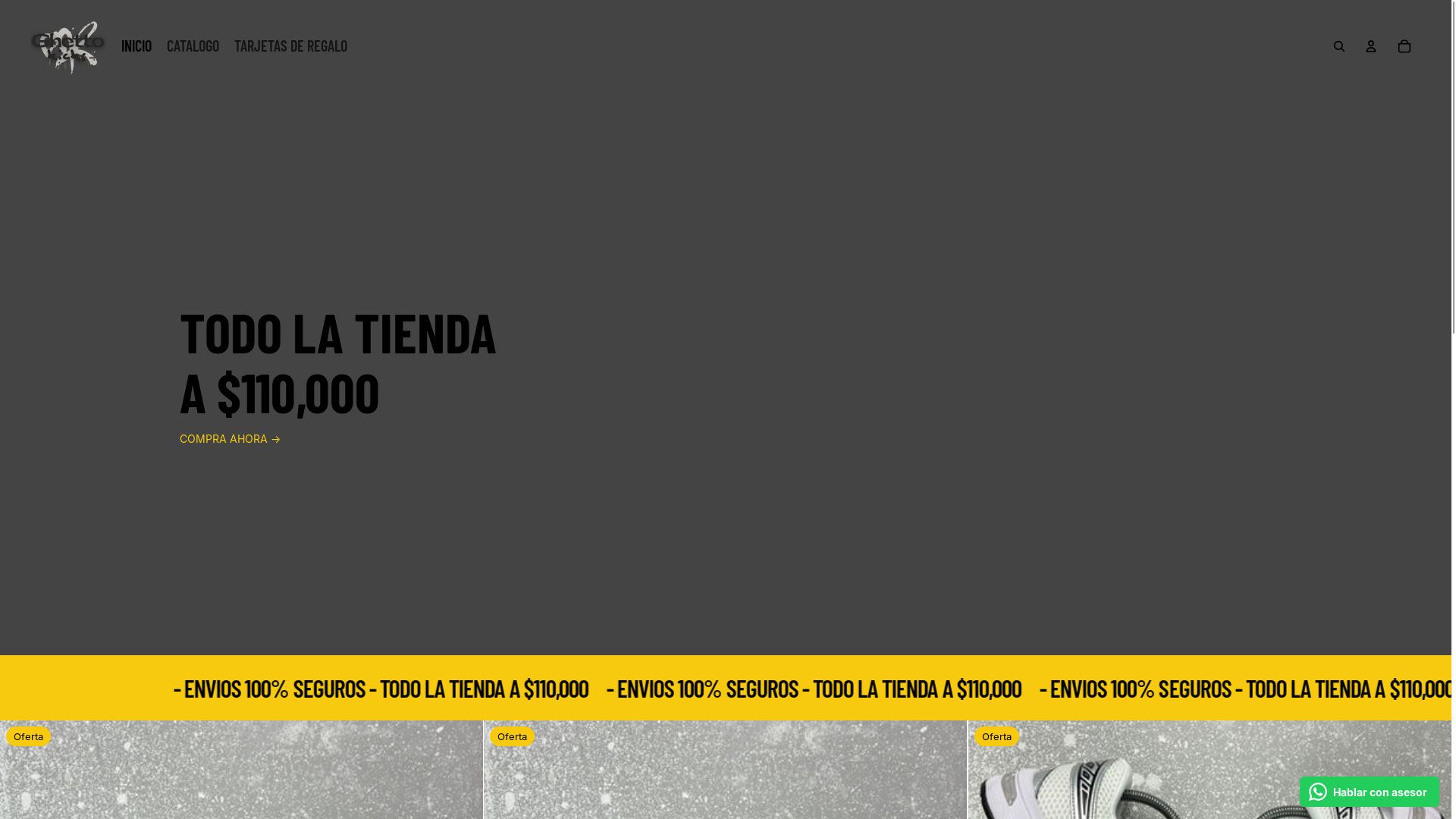 website screenshot of https://ghettokicks.com.co/