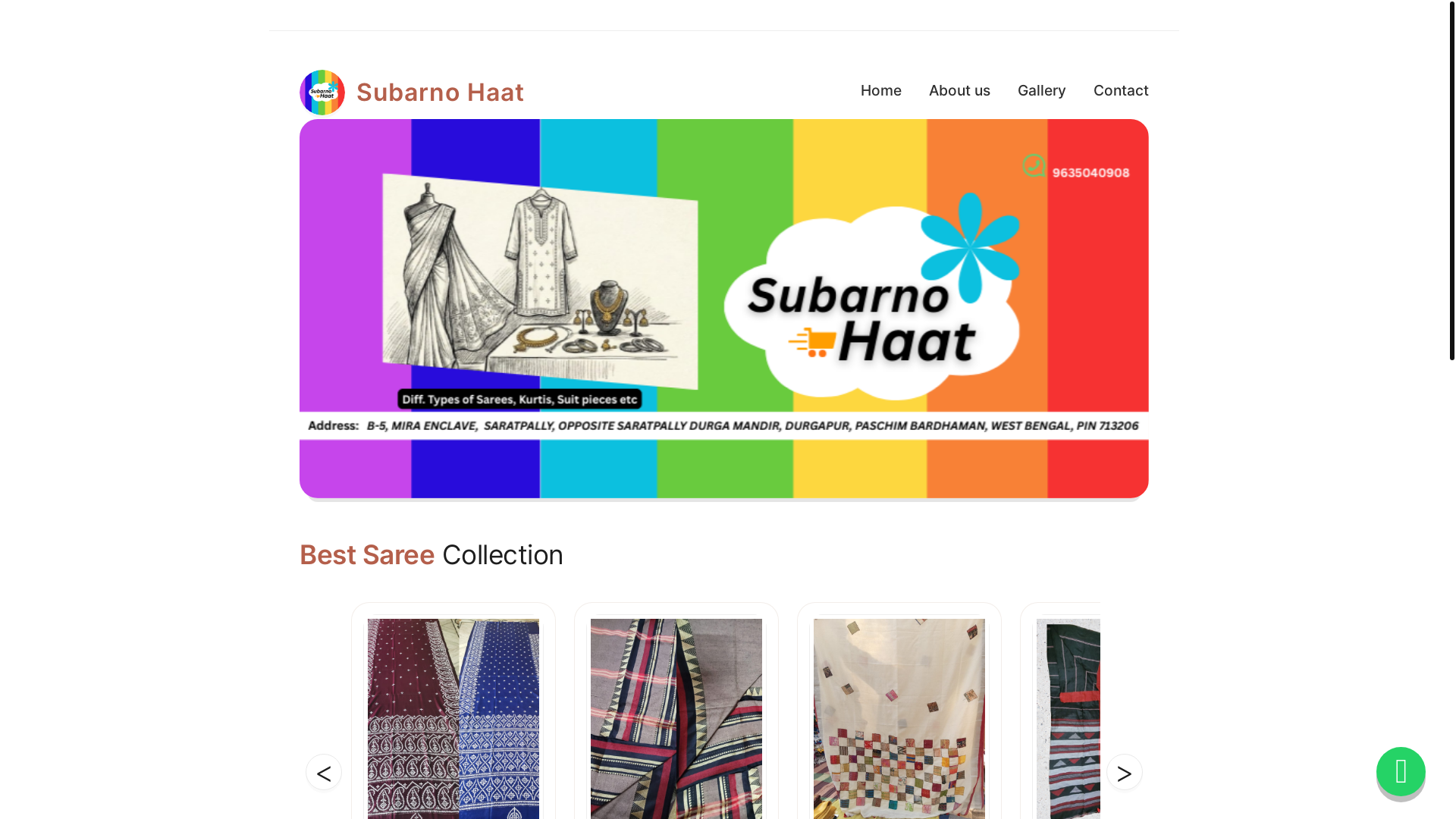 website screenshot of https://subarnohaat.in/
