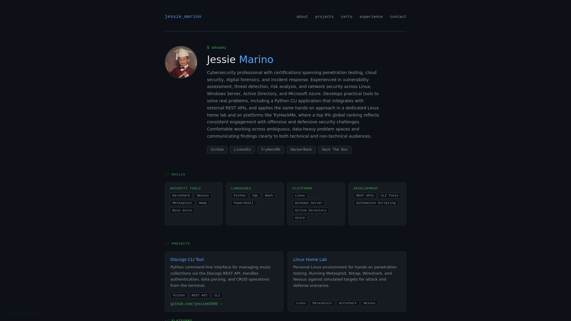 website screenshot of https://jessiecruzmarino.com/