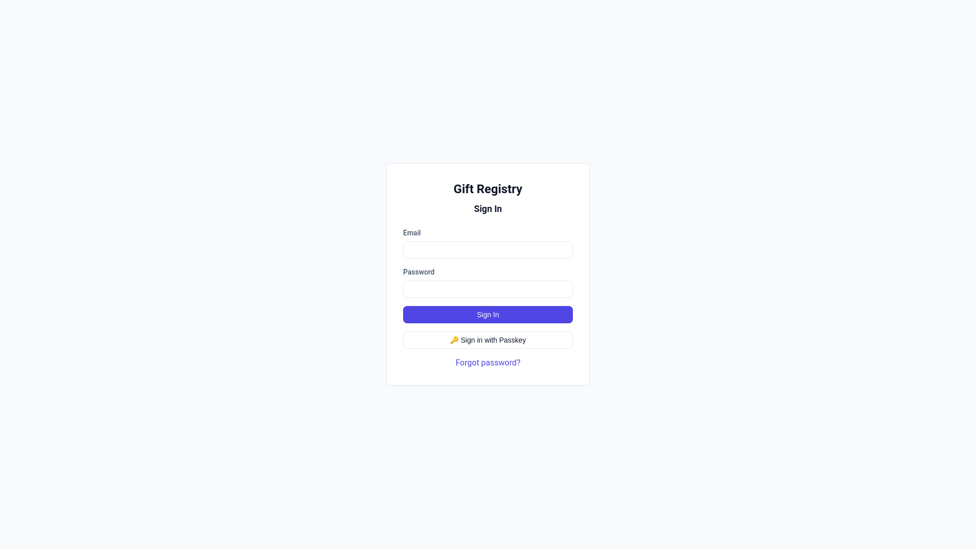website screenshot of https://gift-registry.pages.dev/