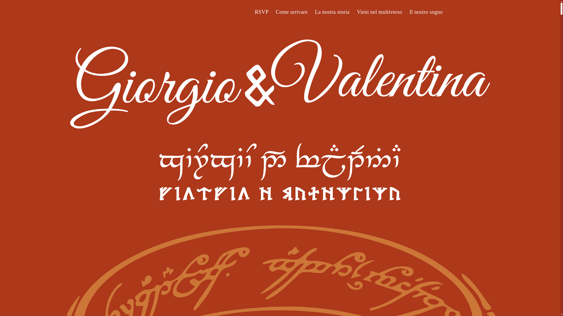 website screenshot of https://giorgiovalentina.site/