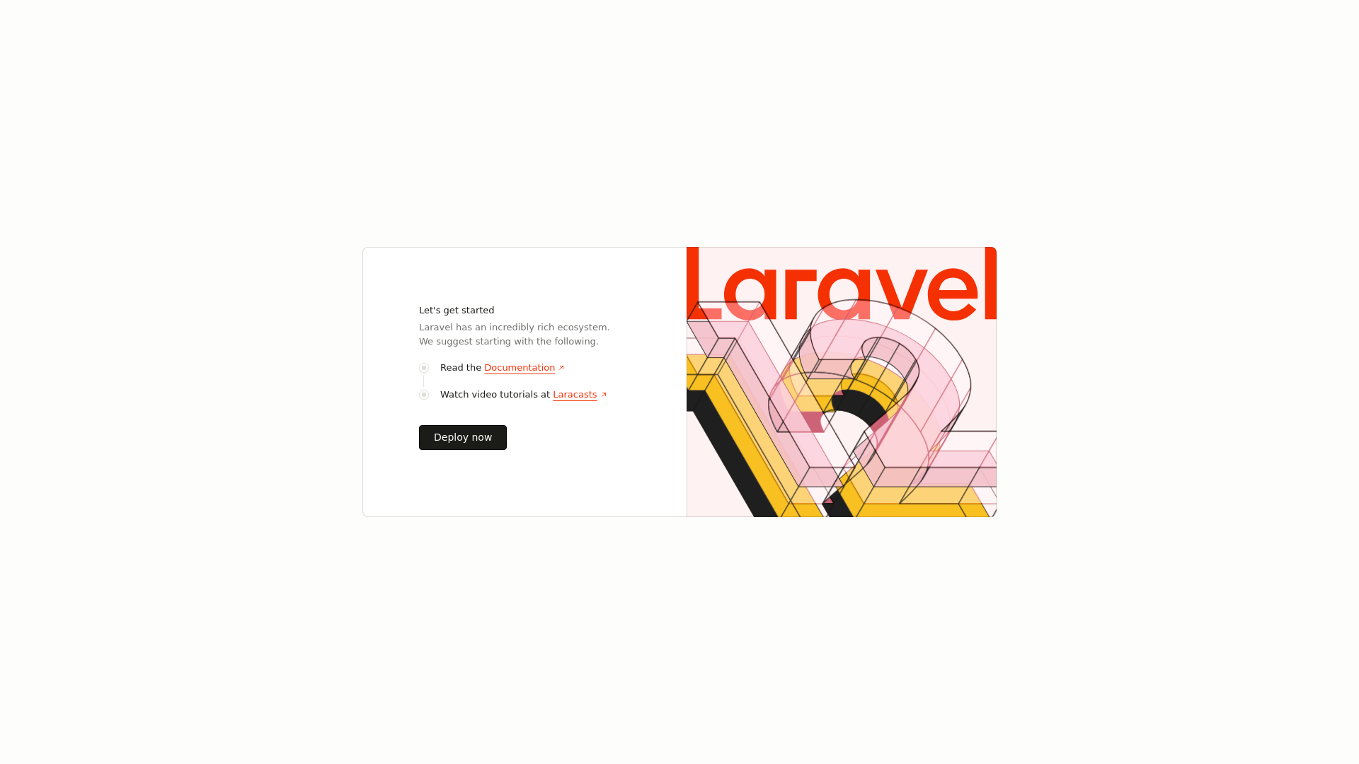 website screenshot of https://laravel-s5sue.sevalla.app