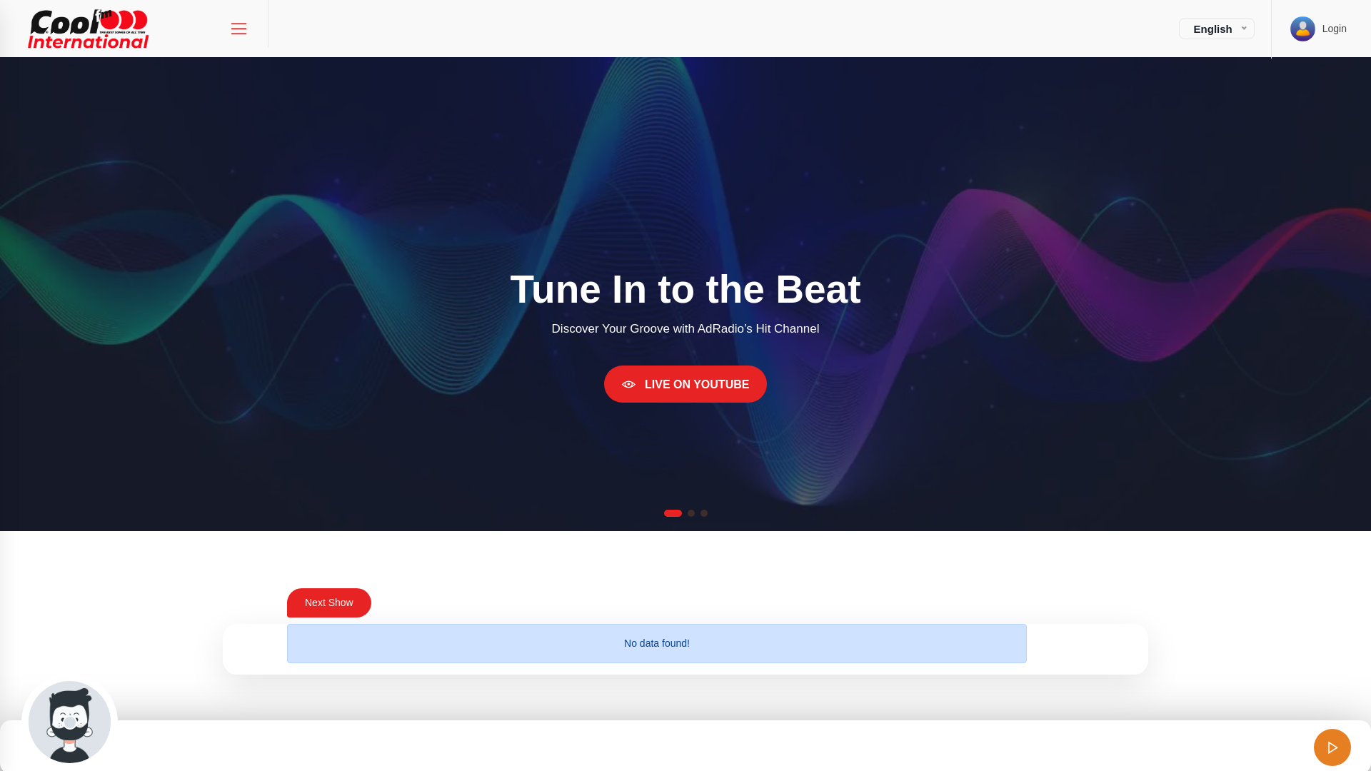 website screenshot of https://coolfm-apps.eu/