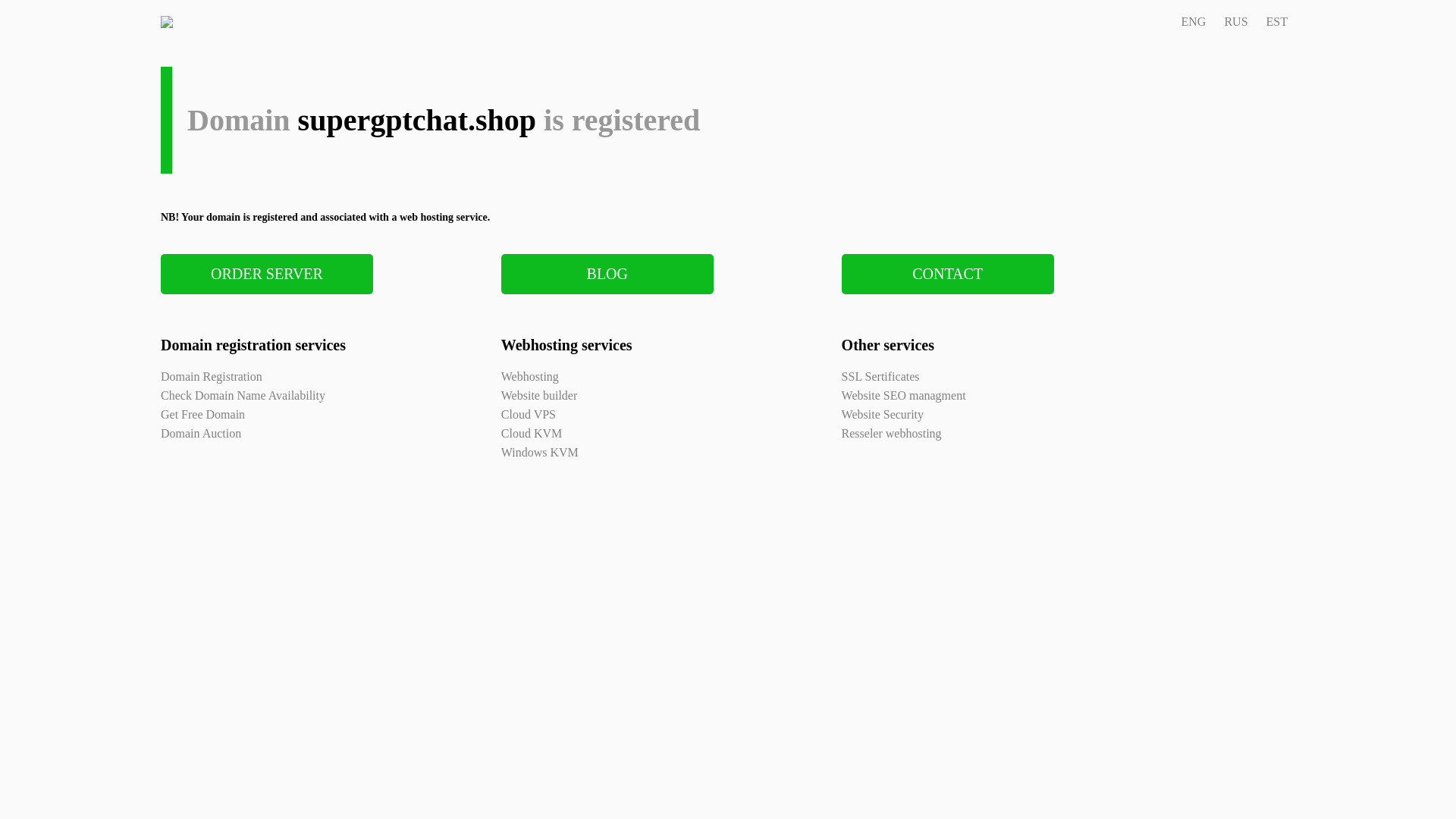 website screenshot of https://supergptchat.shop/