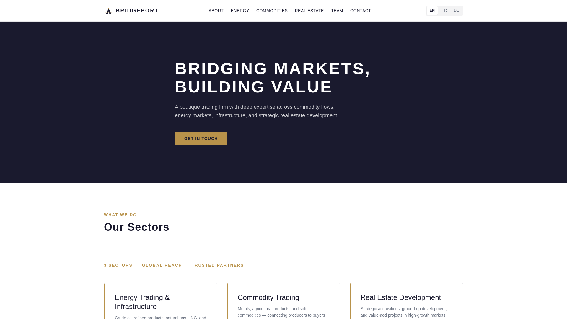 website screenshot of https://bridgeport-global-website.pages.dev/