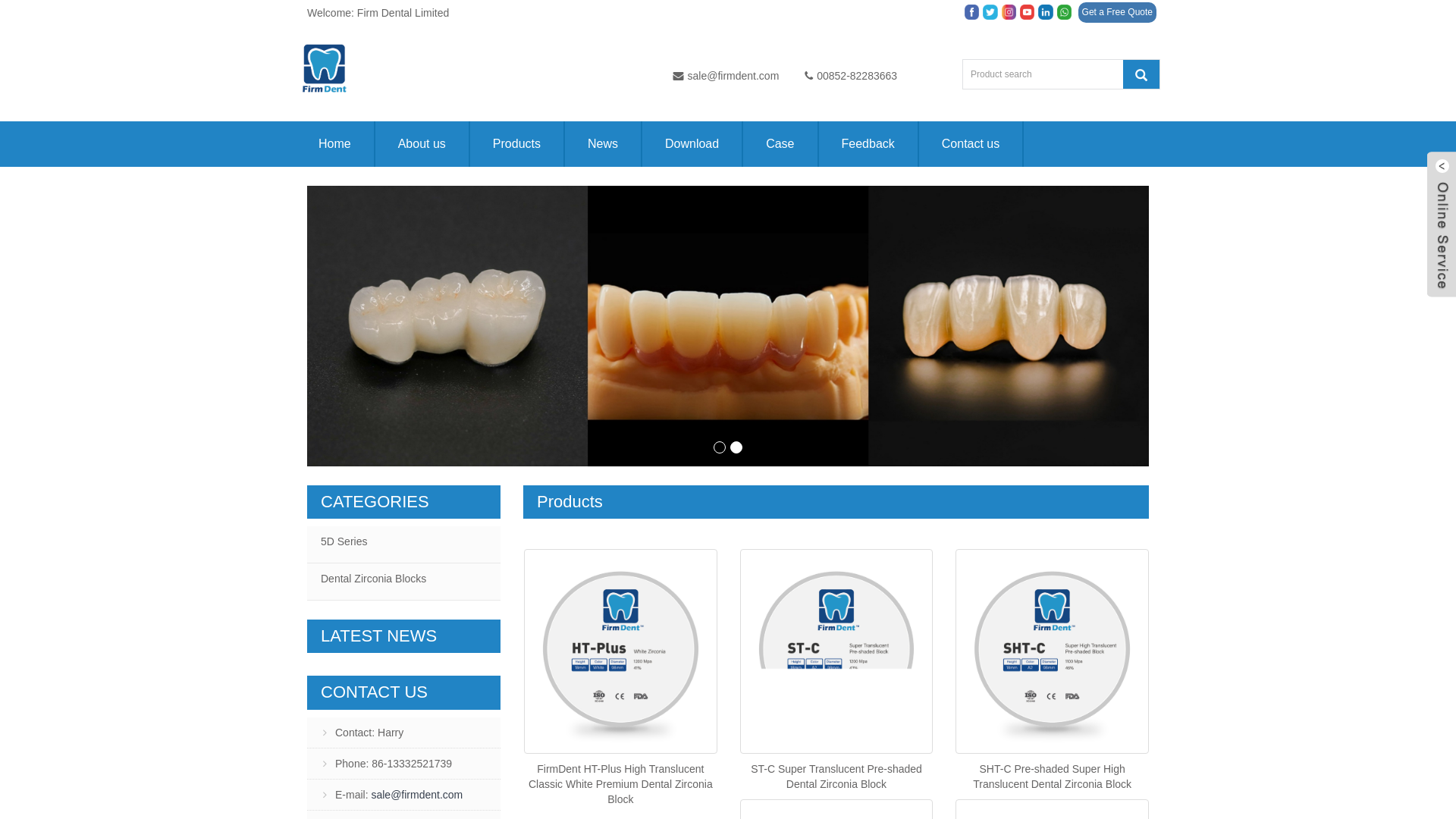 website screenshot of https://firmdent.com