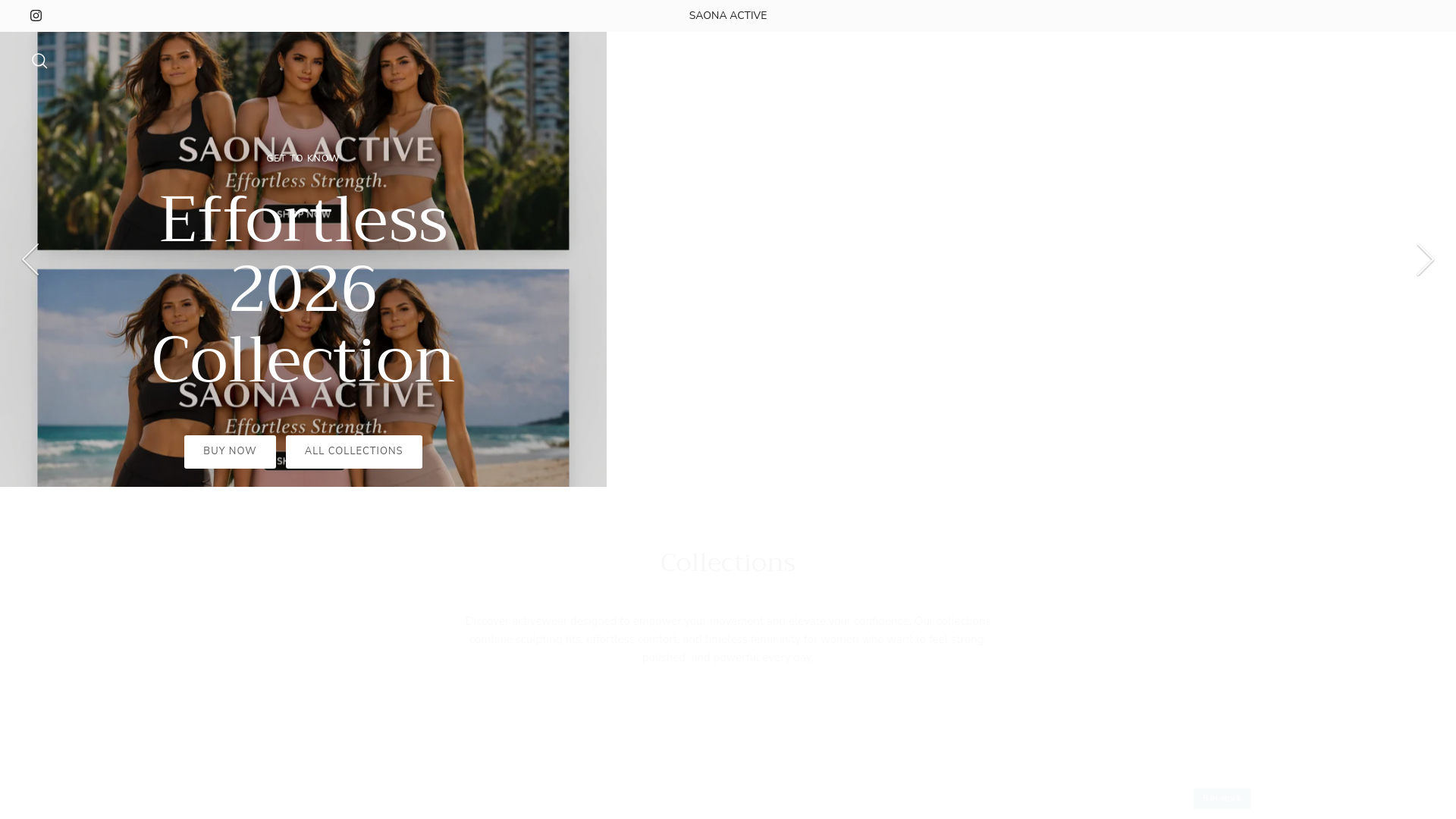 website screenshot of https://saonaactive.com/