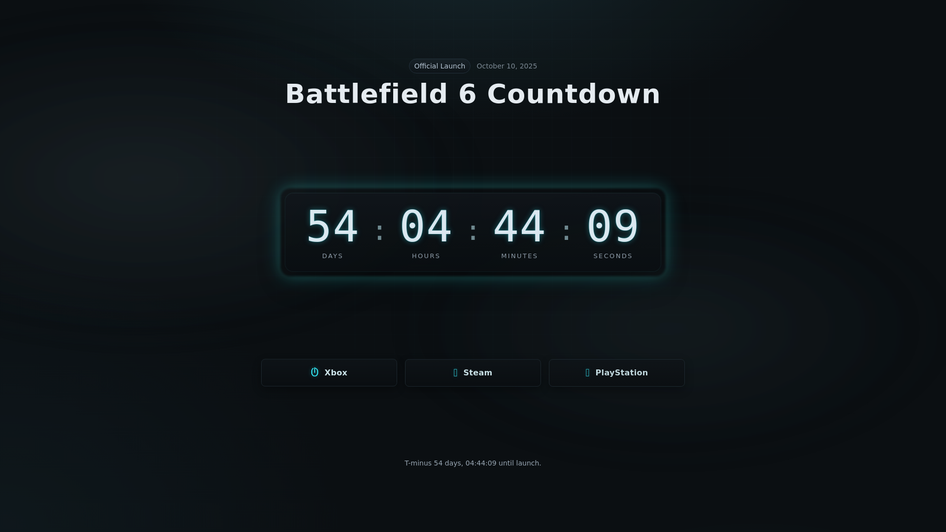 website screenshot of https://battlefield6launch.pages.dev/