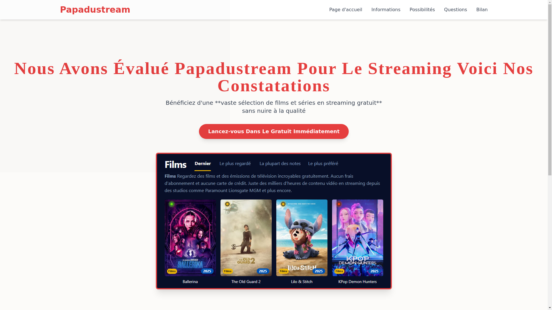 website screenshot of https://papadustream-zxhi.pages.dev/