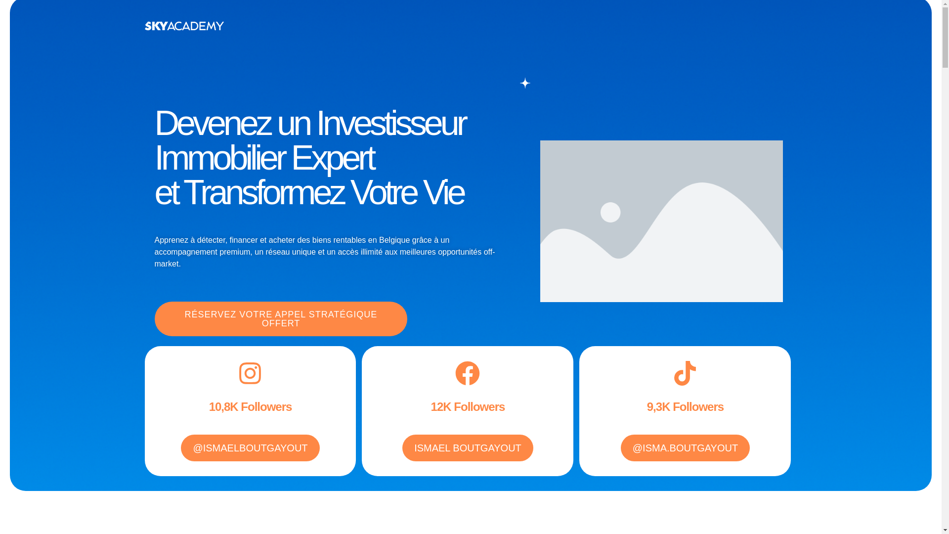 website screenshot of https://sky-academy.be/