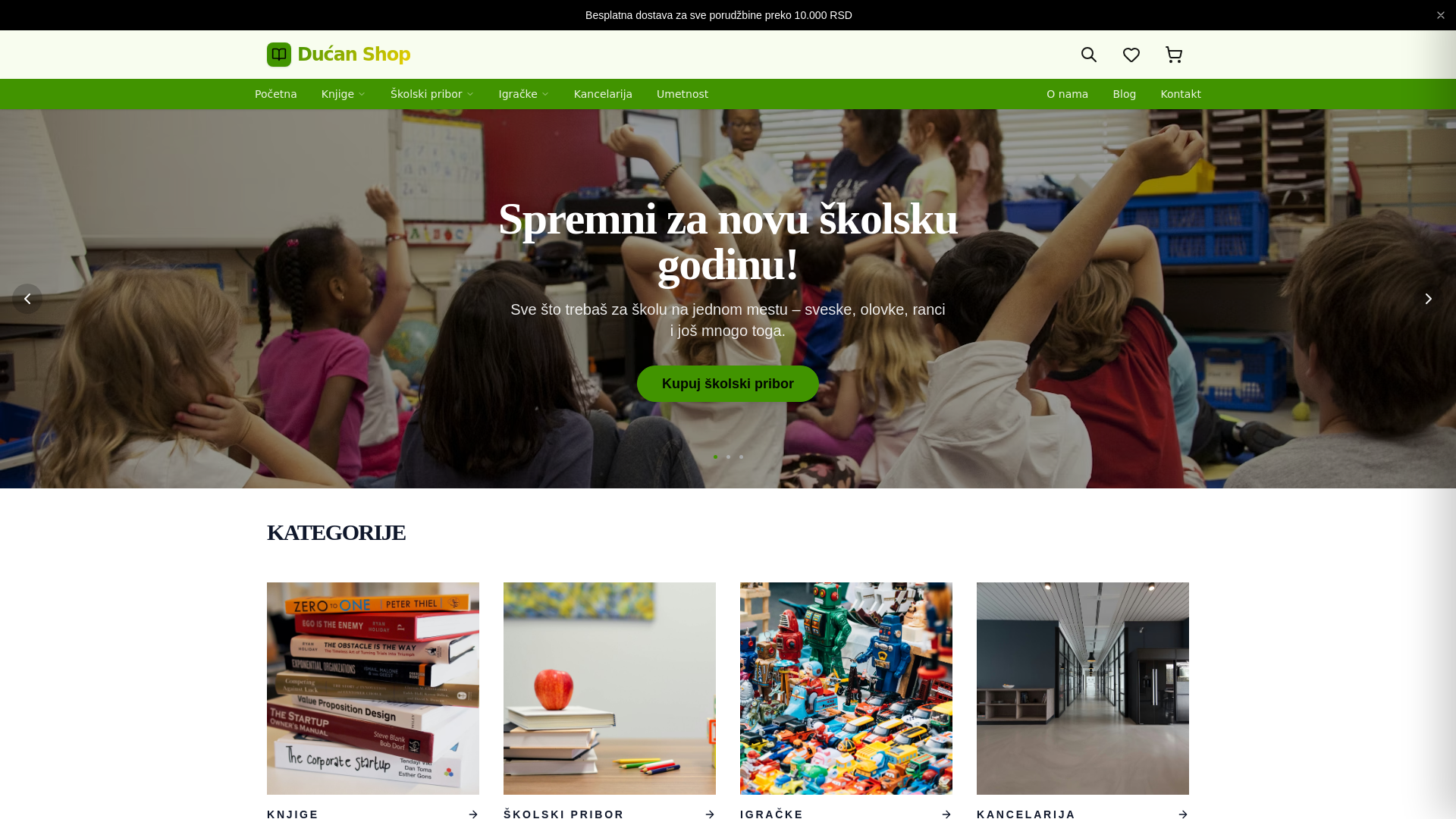 website screenshot of https://ducanknjizara.pages.dev/