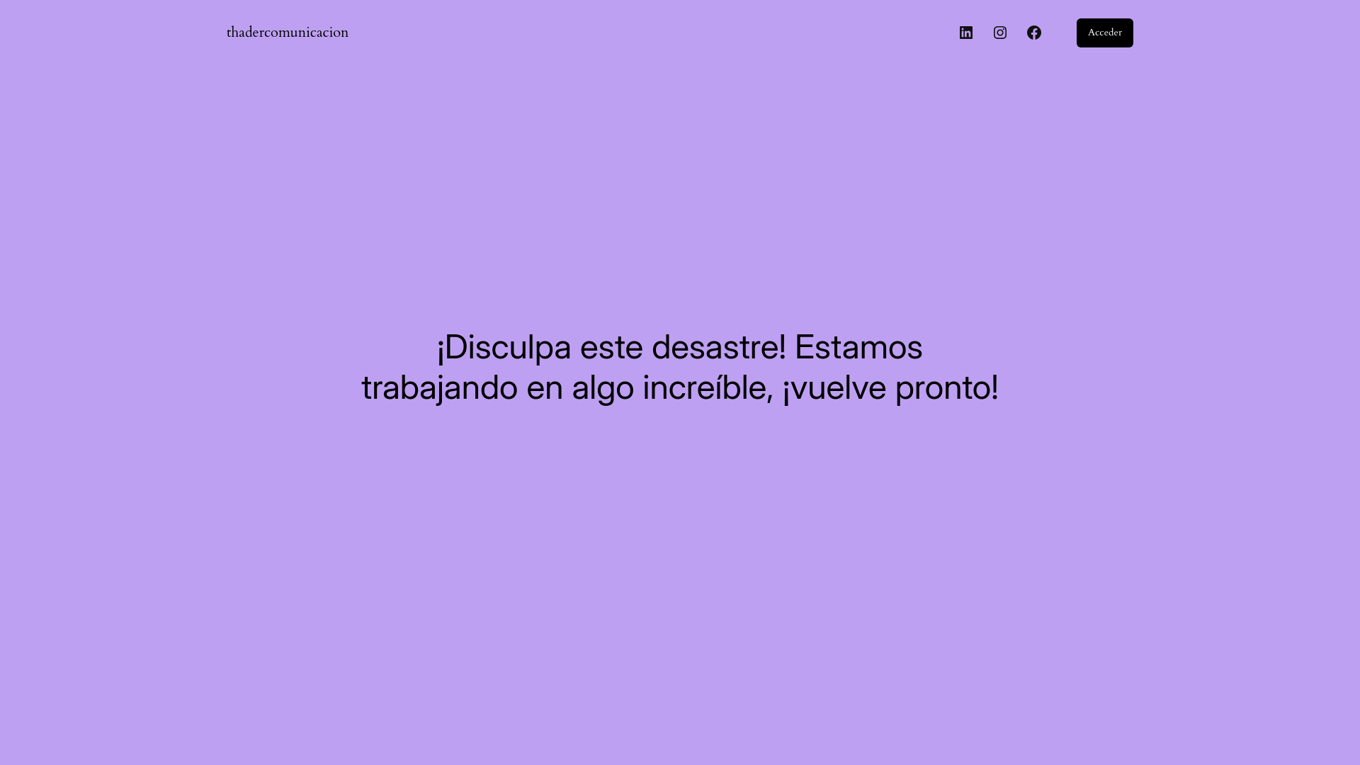 website screenshot of https://thadercomunicacion.blog/
