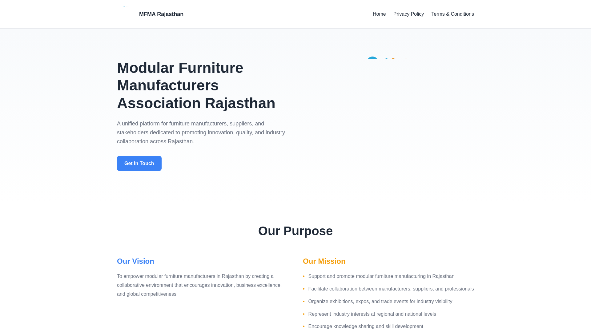 website screenshot of https://mfmarajasthan.com
