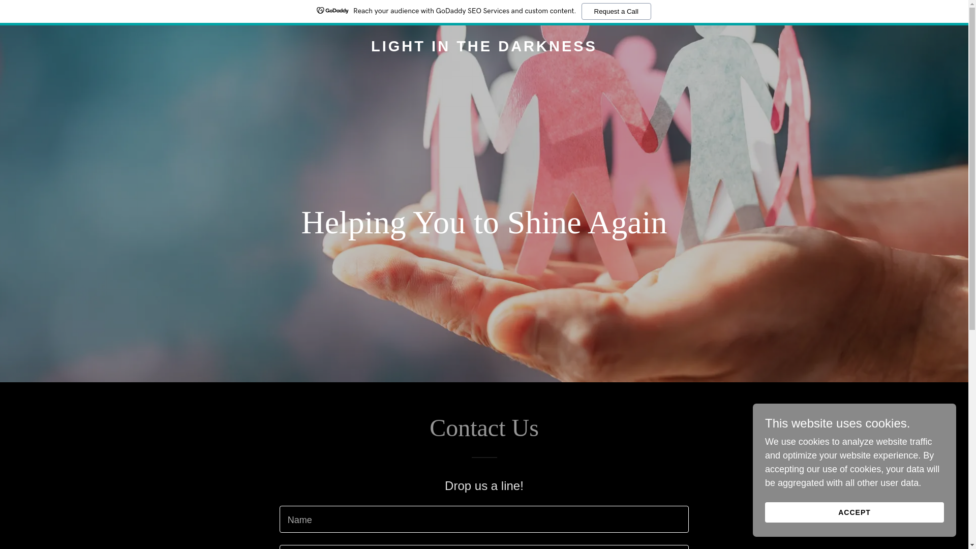 website screenshot of https://lightinthedarkness.com.au/