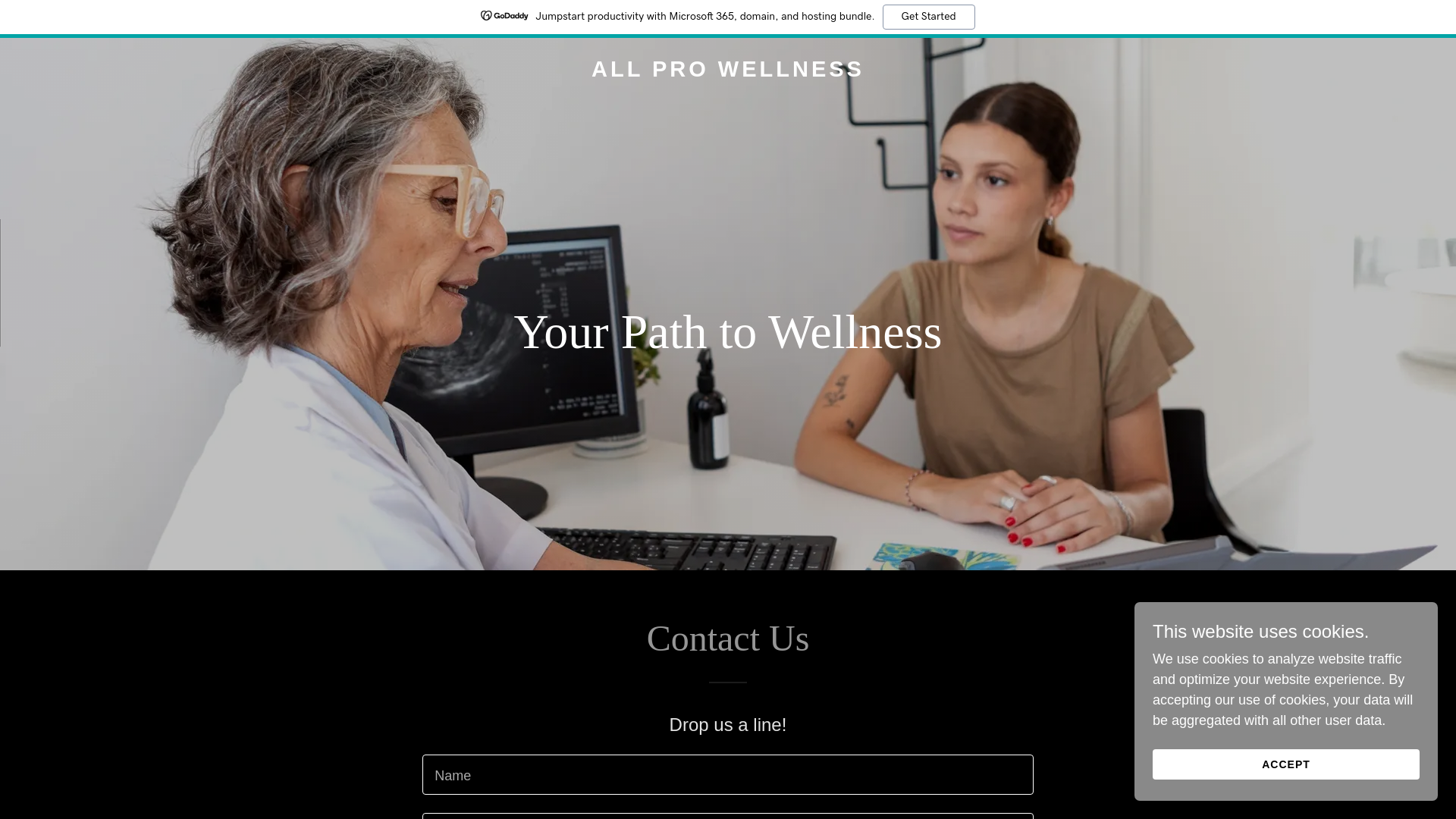 website screenshot of https://allprowellness.ca/
