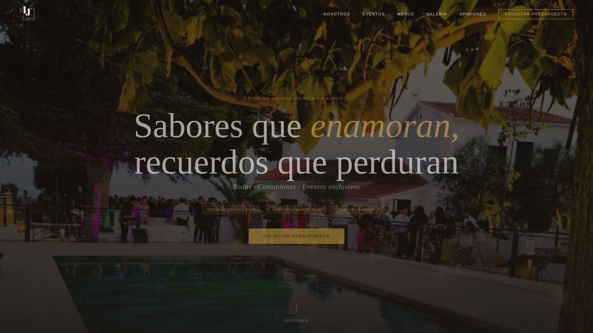 website screenshot of https://catering4j.com/