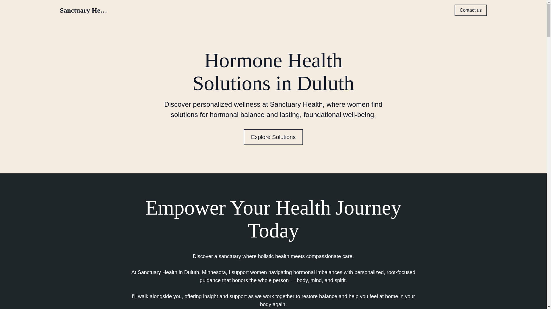 website screenshot of https://soulsanctuaryhealth.com/