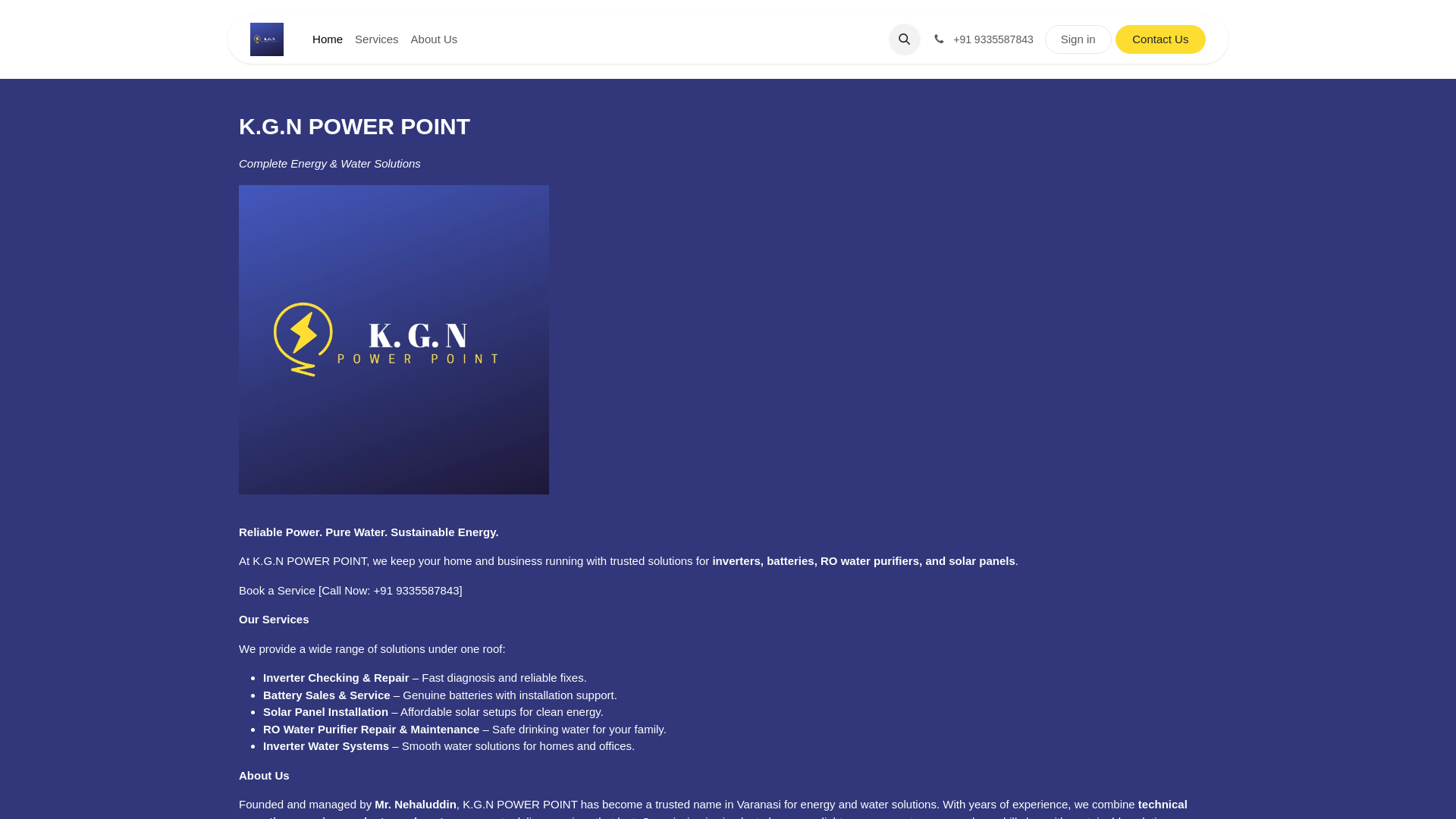 website screenshot of https://kgnpowerpoint.com/
