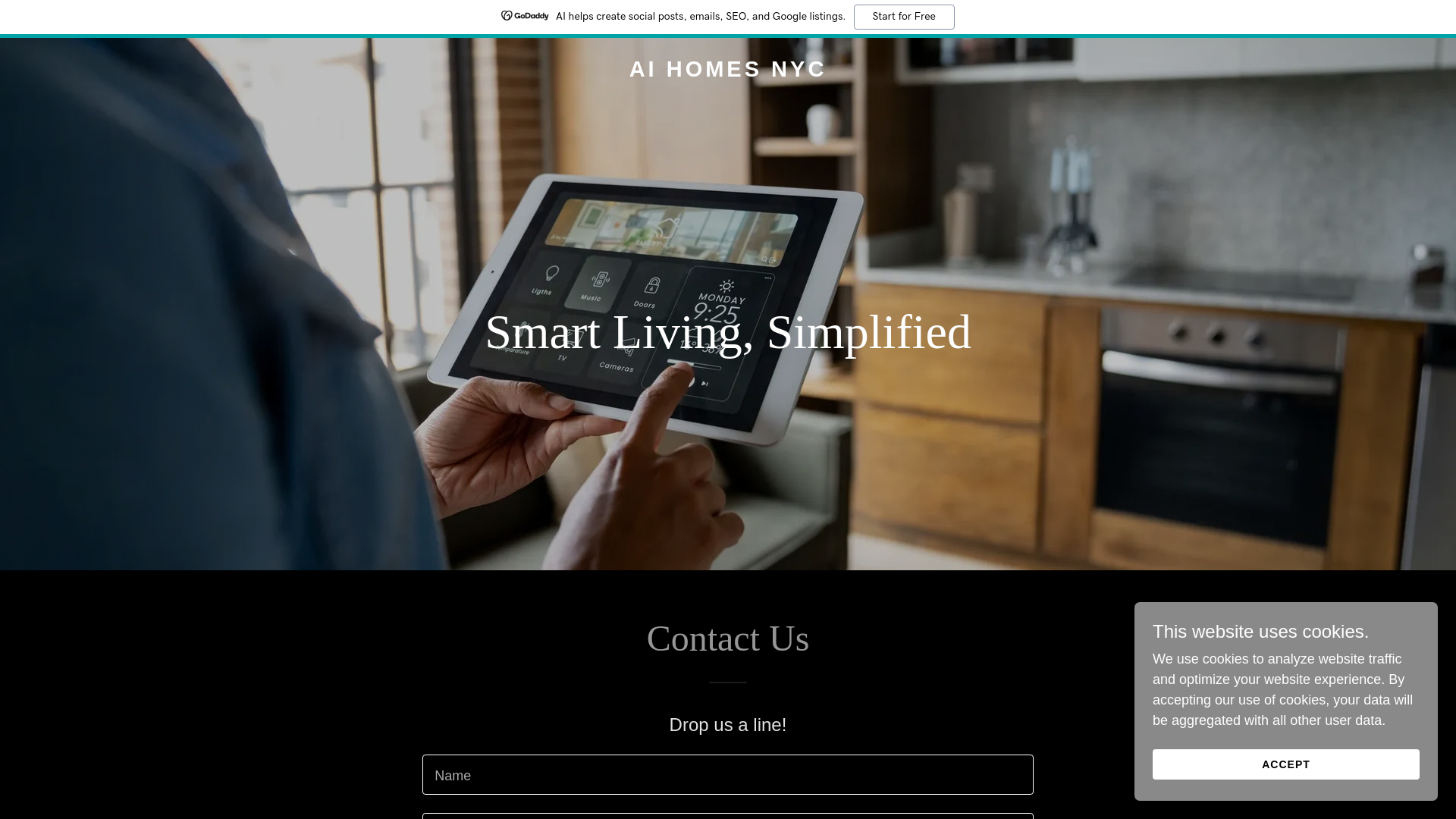 website screenshot of https://aihomesnyc.com