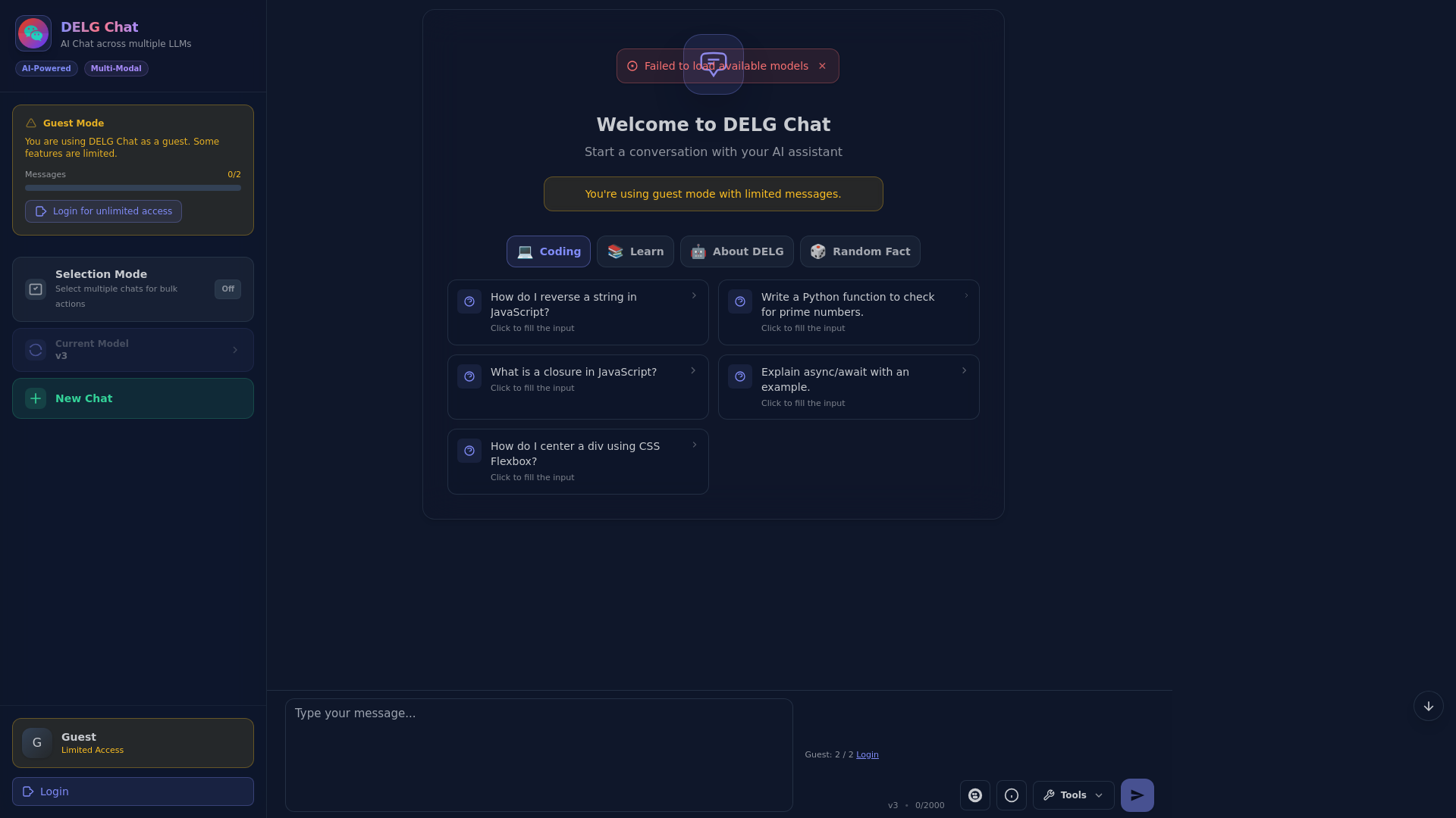 website screenshot of https://delg-chat.pages.dev/