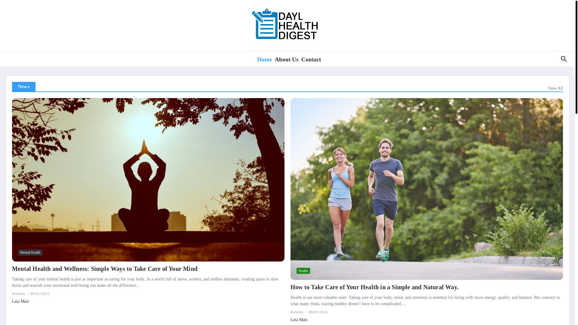 website screenshot of https://dailyhealthdigest.life/