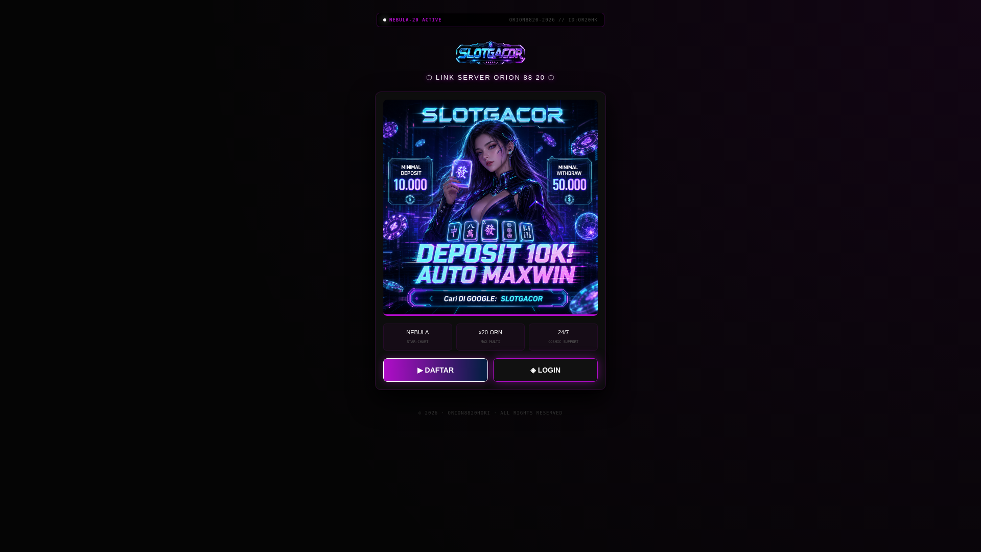 website screenshot of https://orion8820hoki.site/
