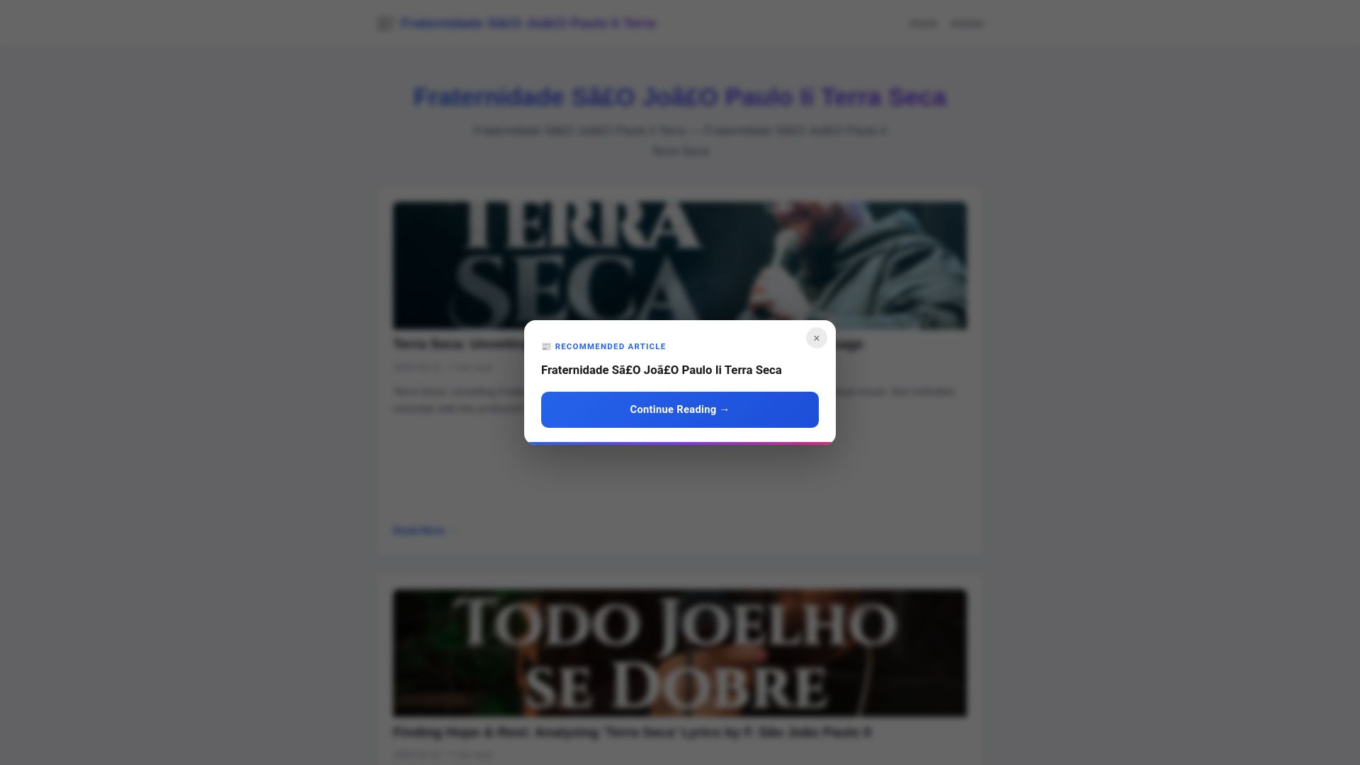 website screenshot of https://fraternidade-sapso-joapso-paulo-ii-terra-seca.pages.dev/