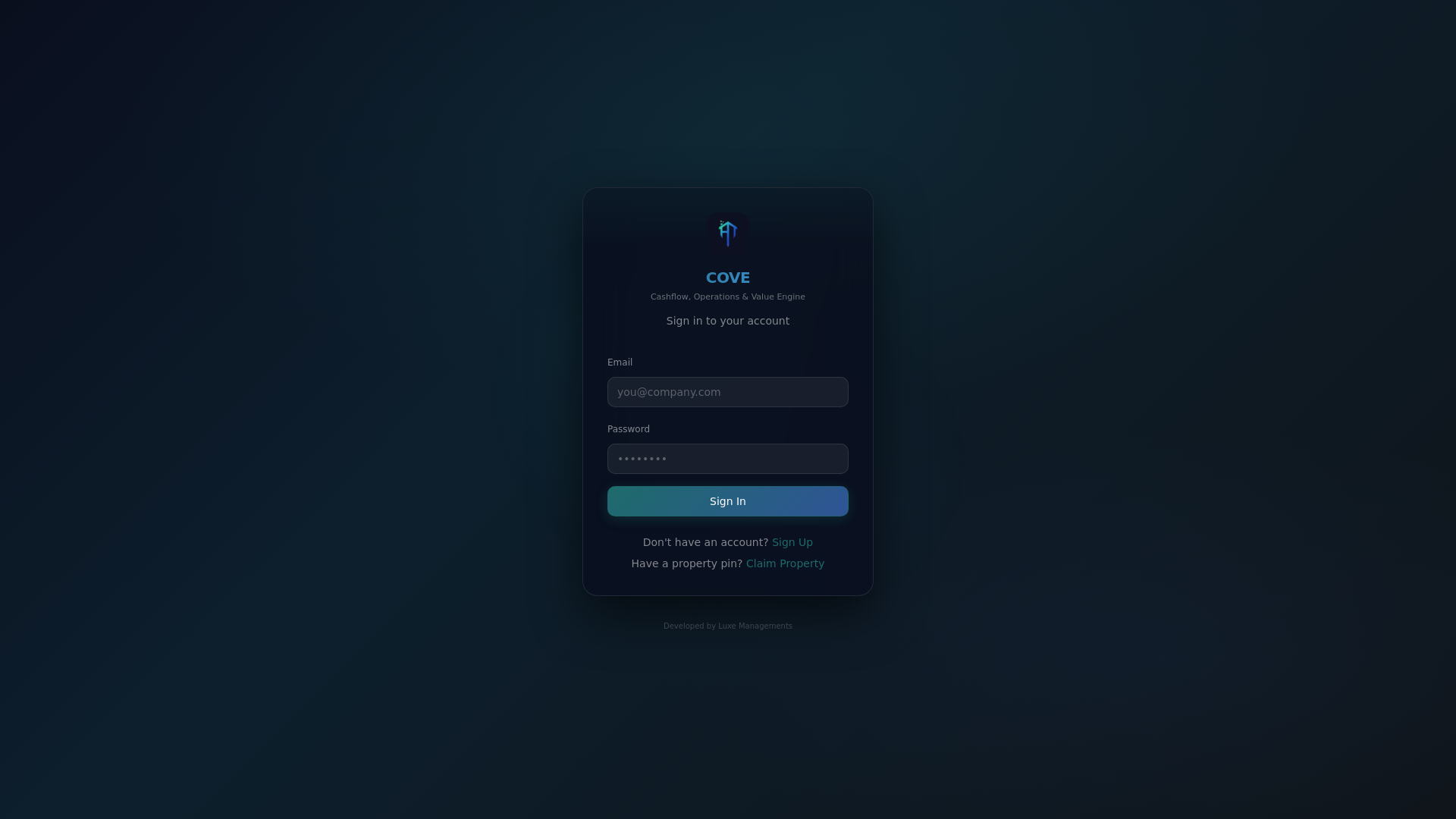 website screenshot of https://covebyluxe.com/
