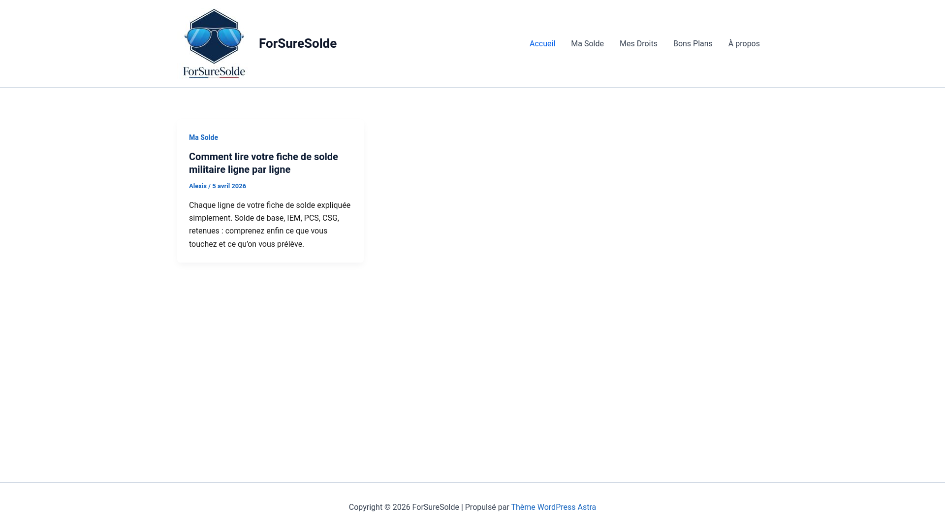 website screenshot of https://forsuresolde.fr
