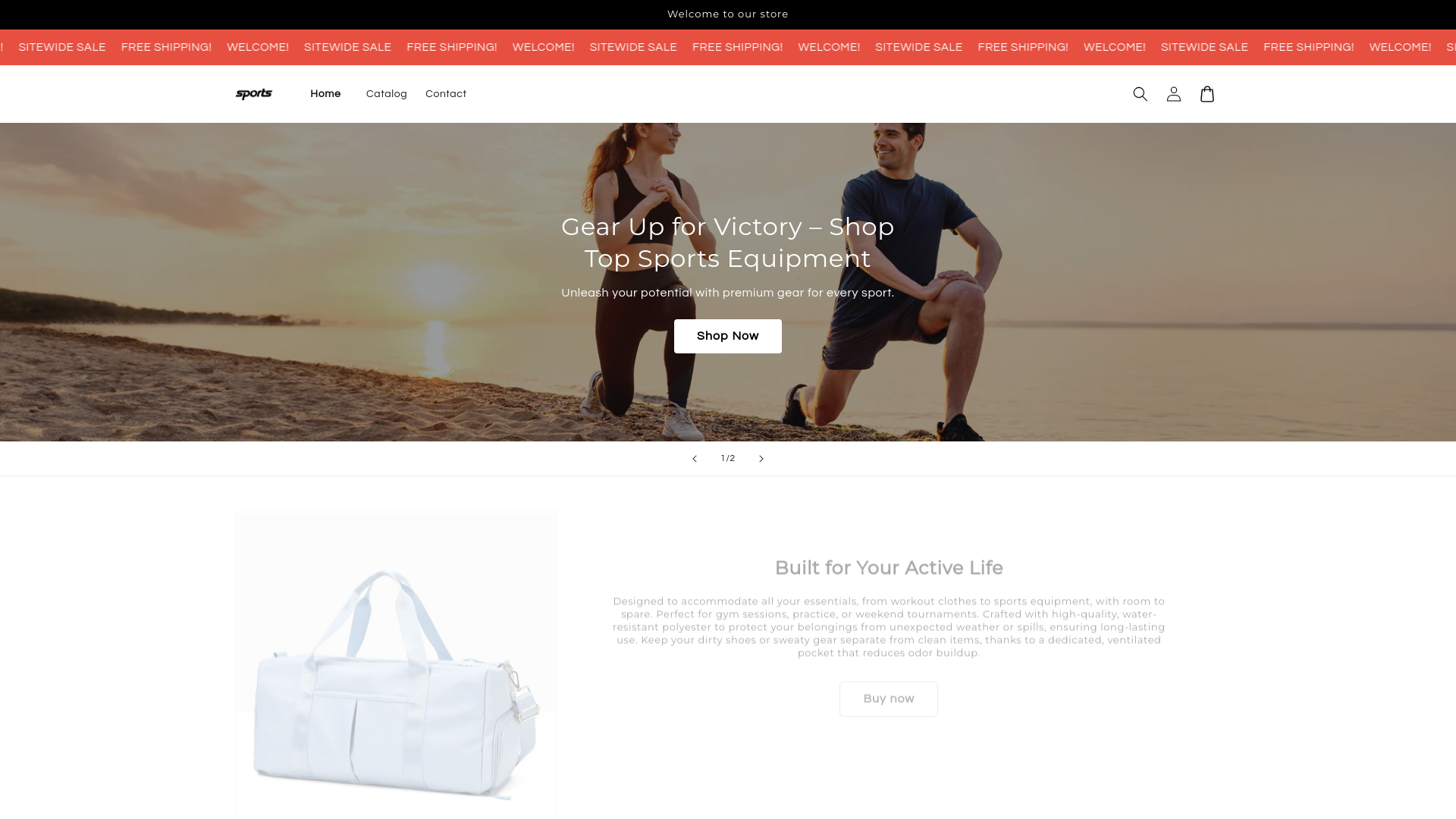 website screenshot of https://danfitness.store