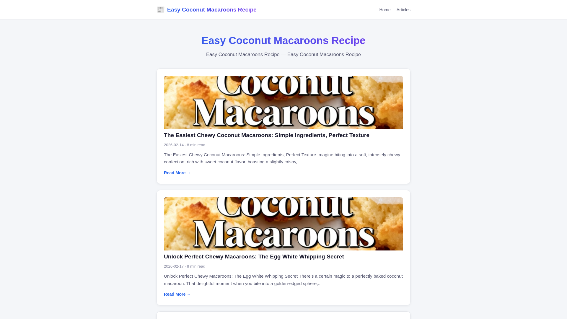 website screenshot of https://easy-coconut-macaroons-recipe.pages.dev/