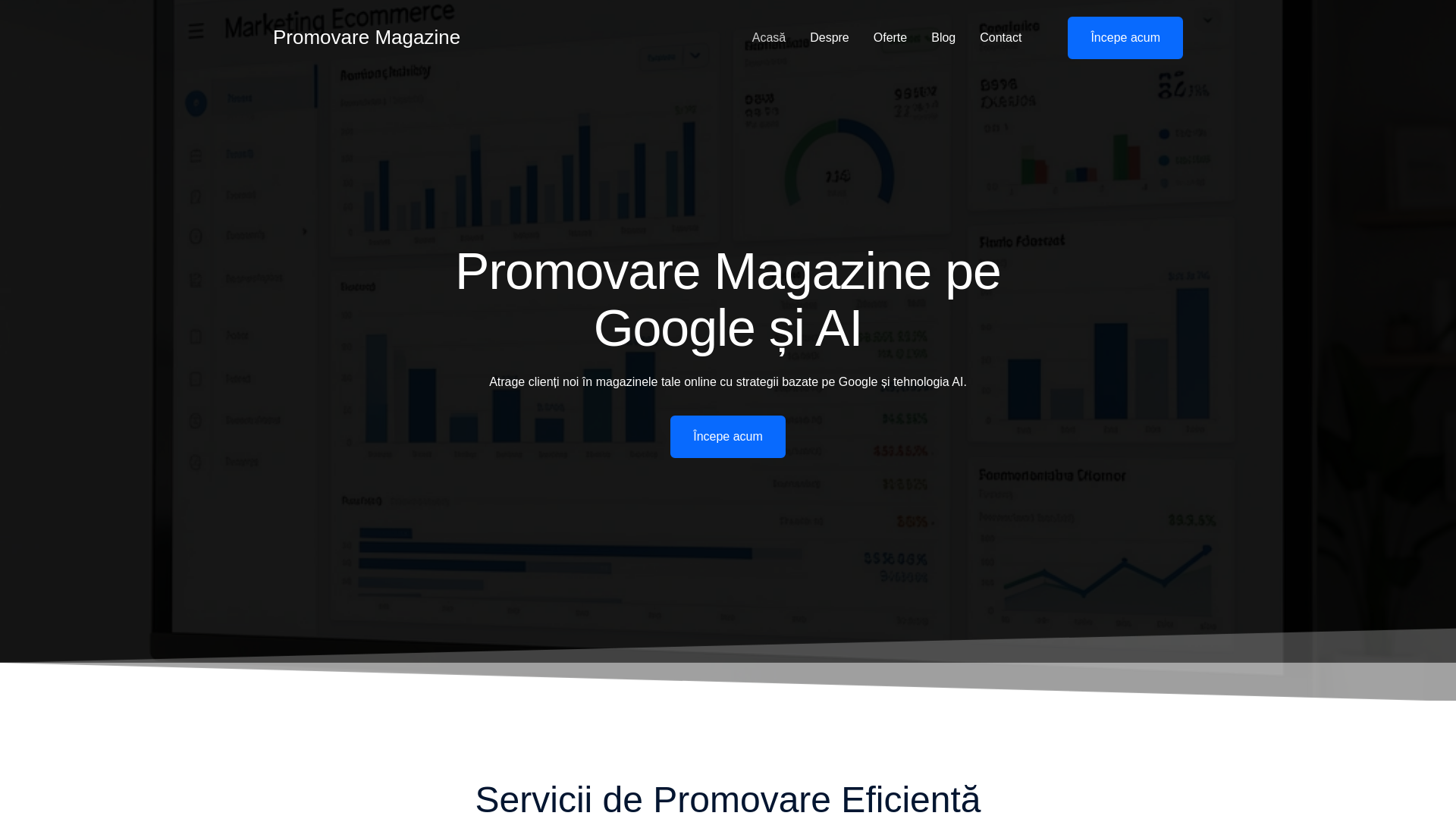website screenshot of https://promovaremagazine.ro/