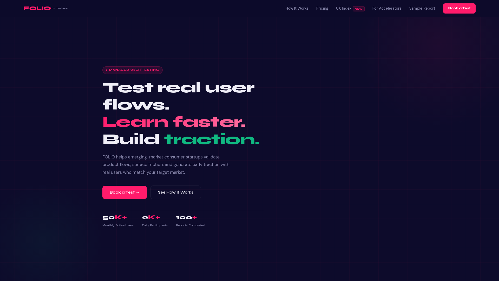 website screenshot of https://foliobusiness.com/