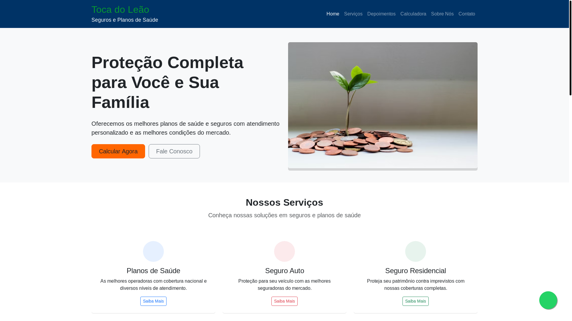 website screenshot of https://tocaleaoservicosdespachante.cfd/