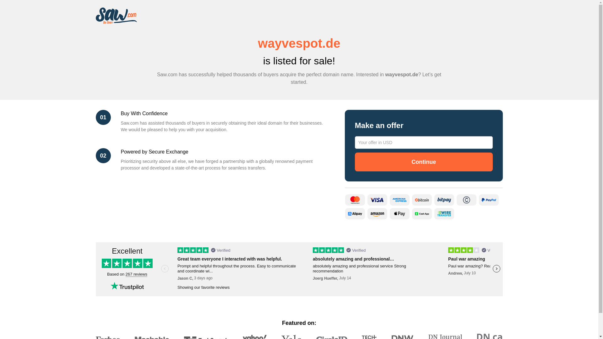 website screenshot of https://wayvespot.de/