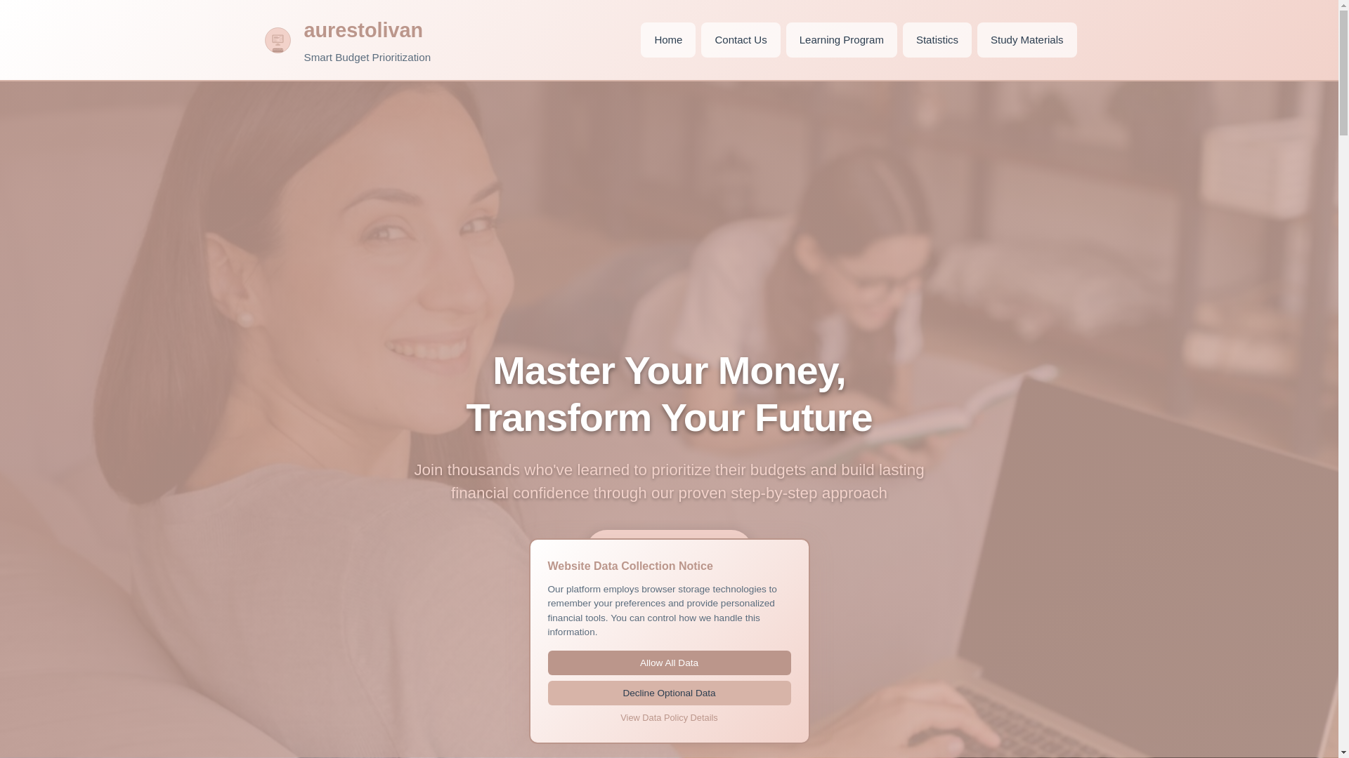 website screenshot of https://aurestolivan.com/