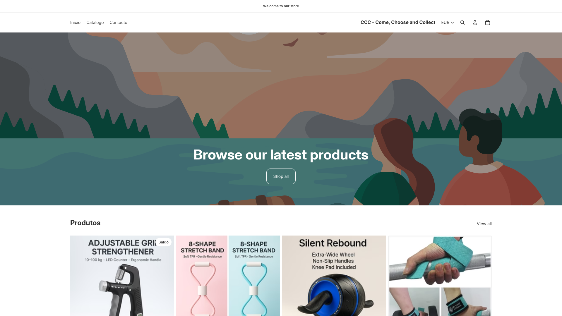 website screenshot of https://cccollect.store/