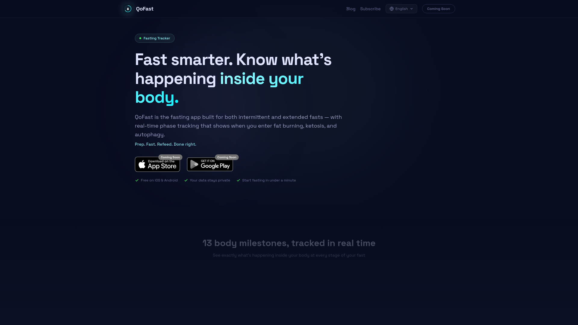 website screenshot of https://qofast.com/