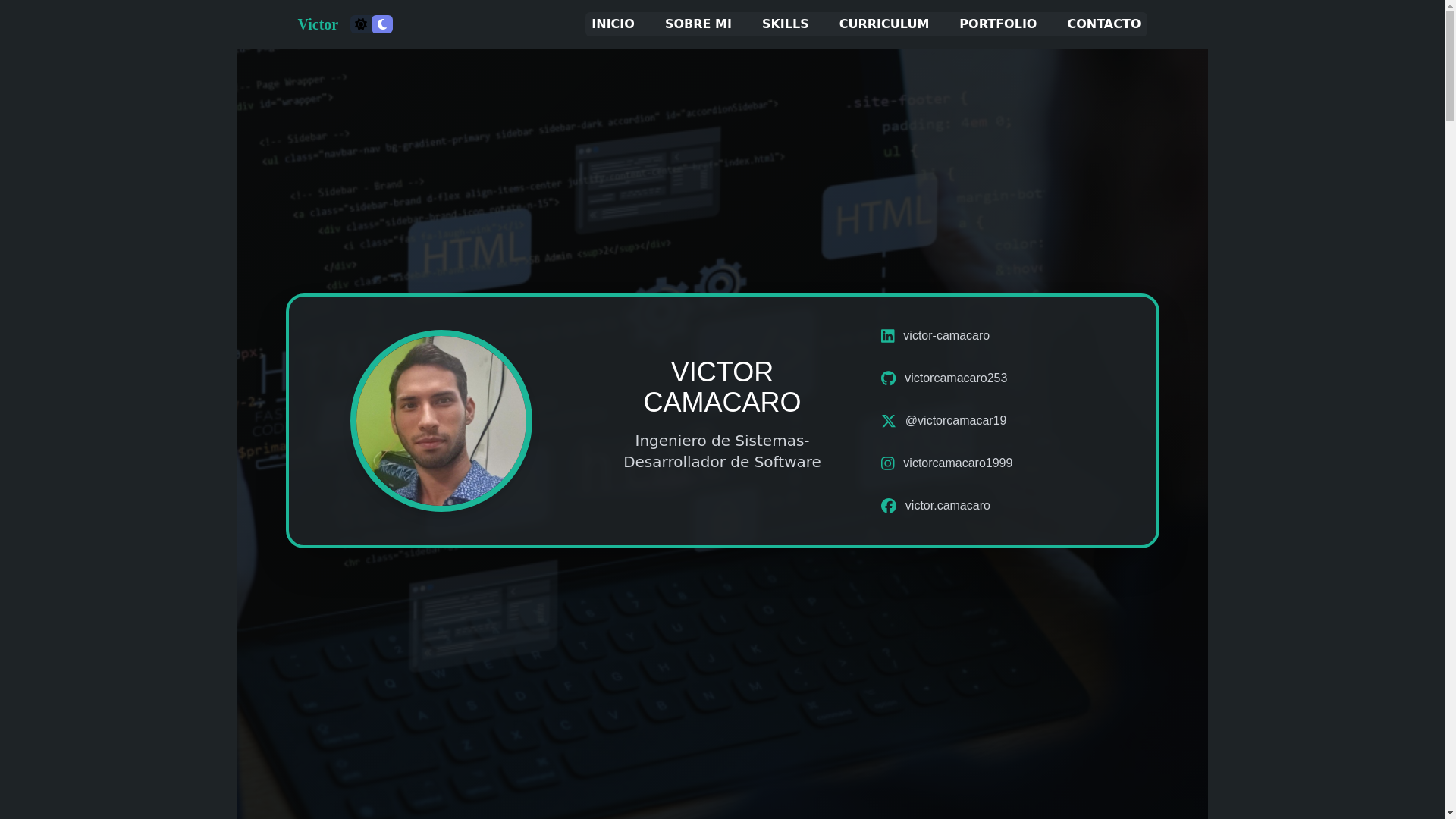 website screenshot of https://victorcamacaro.pages.dev/