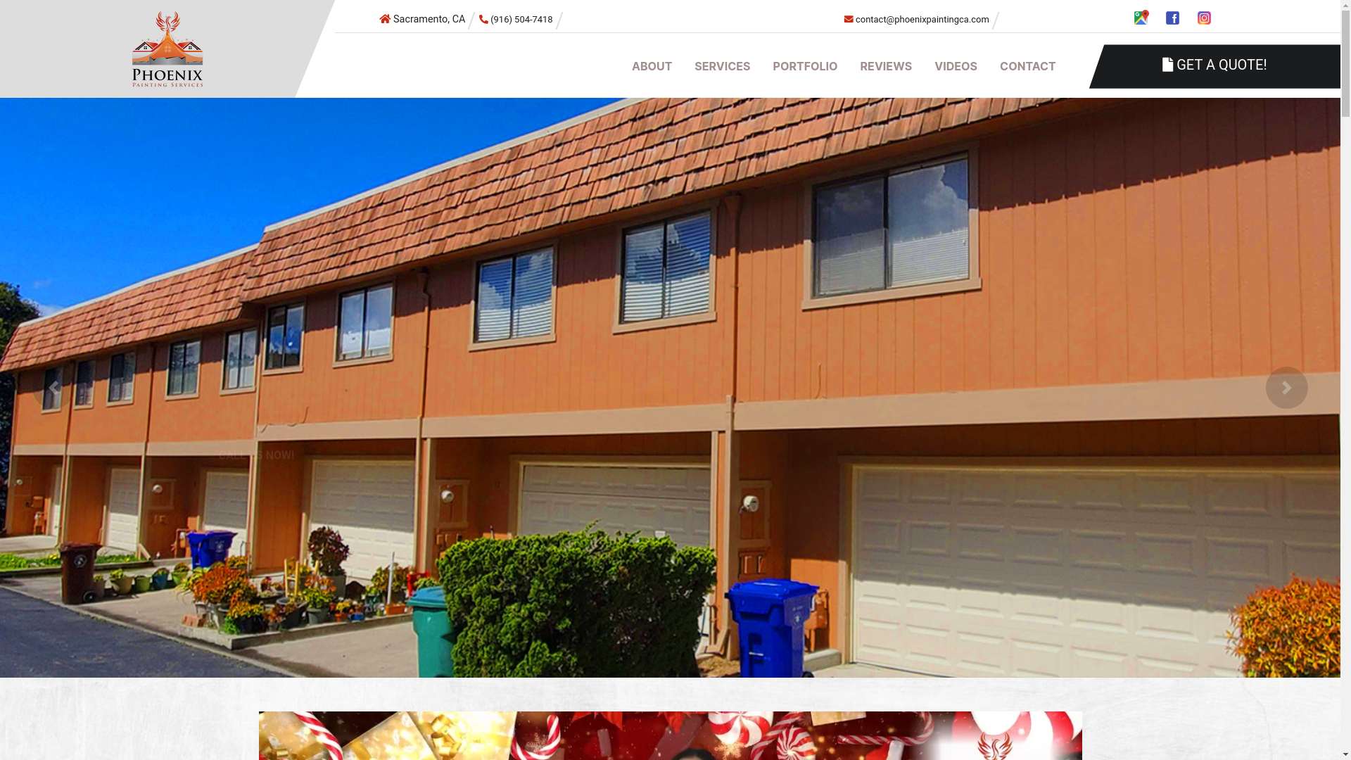 website screenshot of https://thephoenixpainting.com/