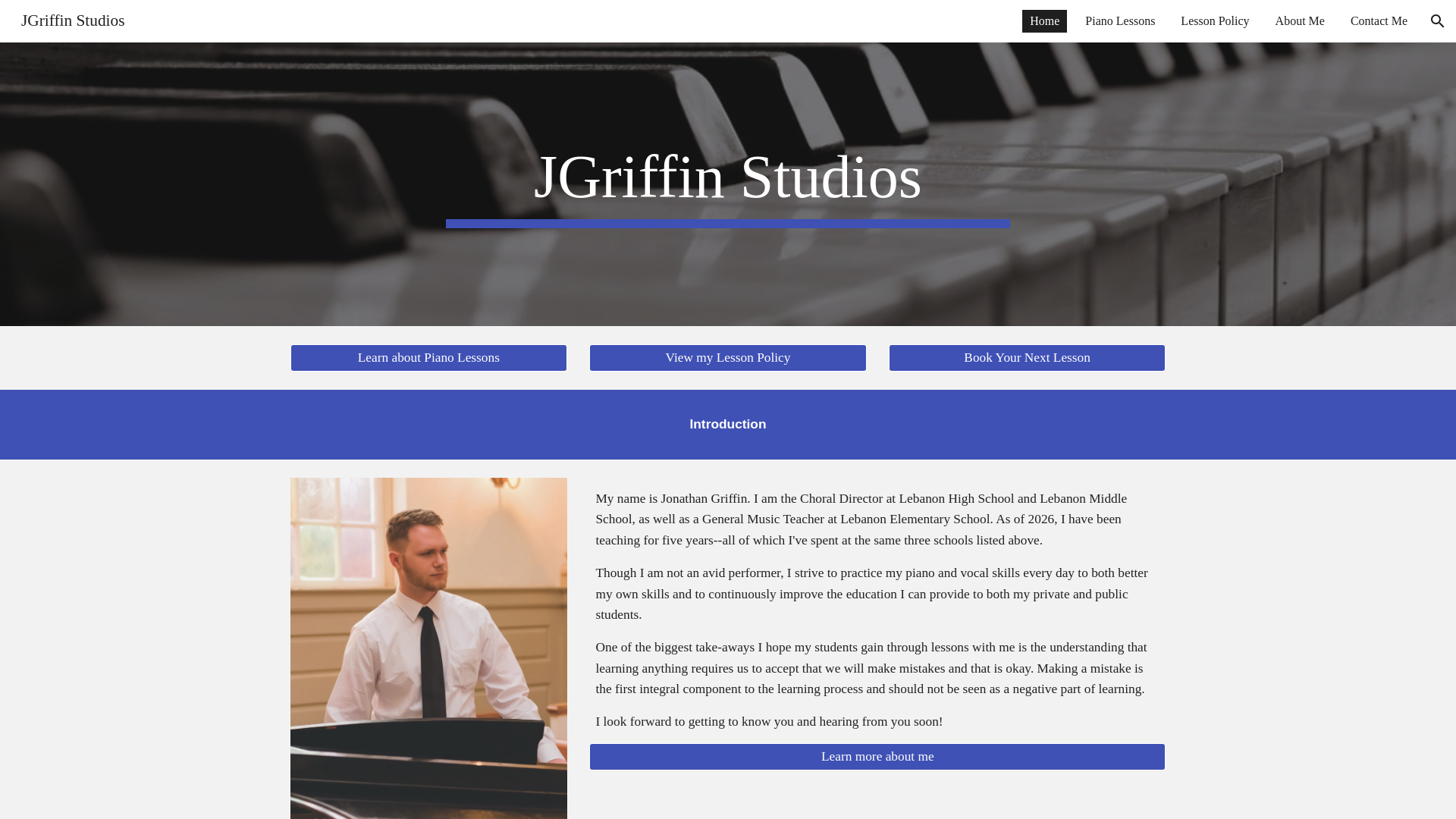 website screenshot of https://jgriffinstudios.com/