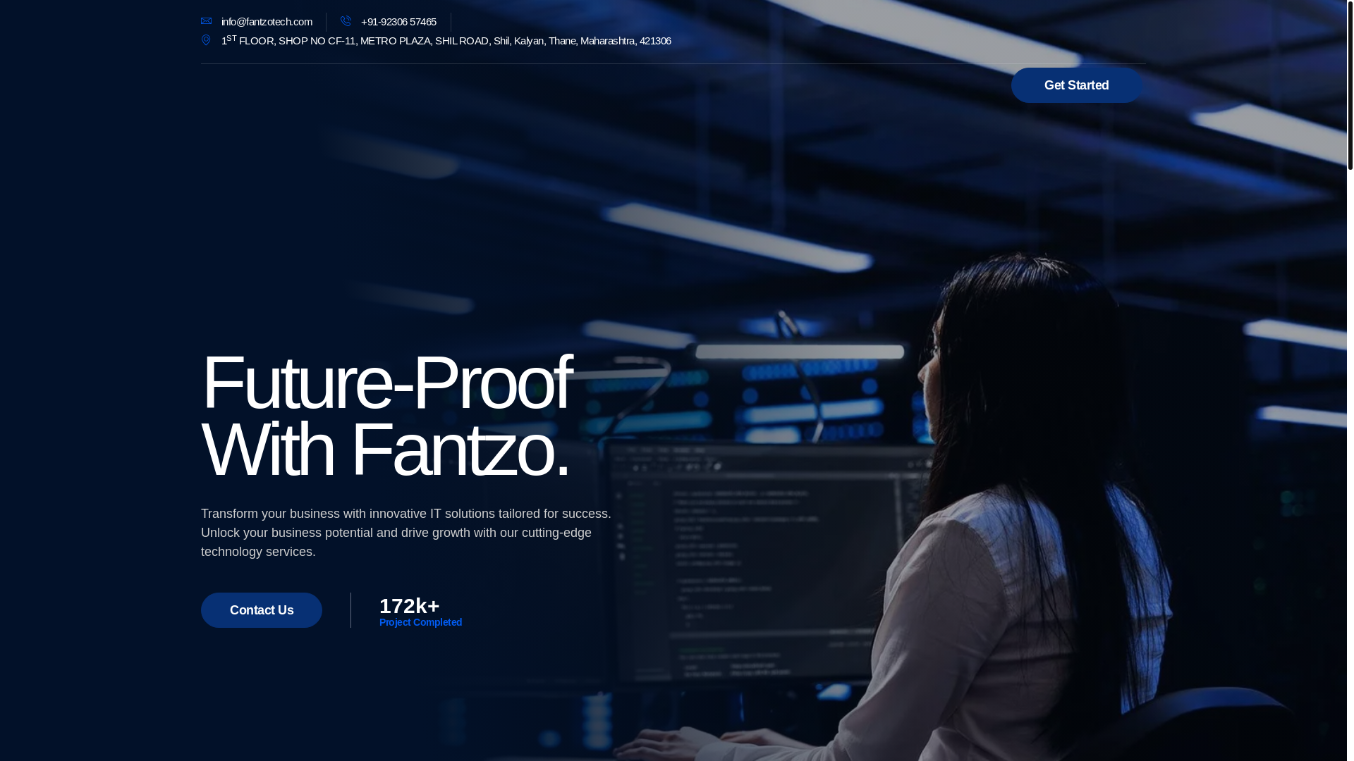 website screenshot of https://fantzotech.com/