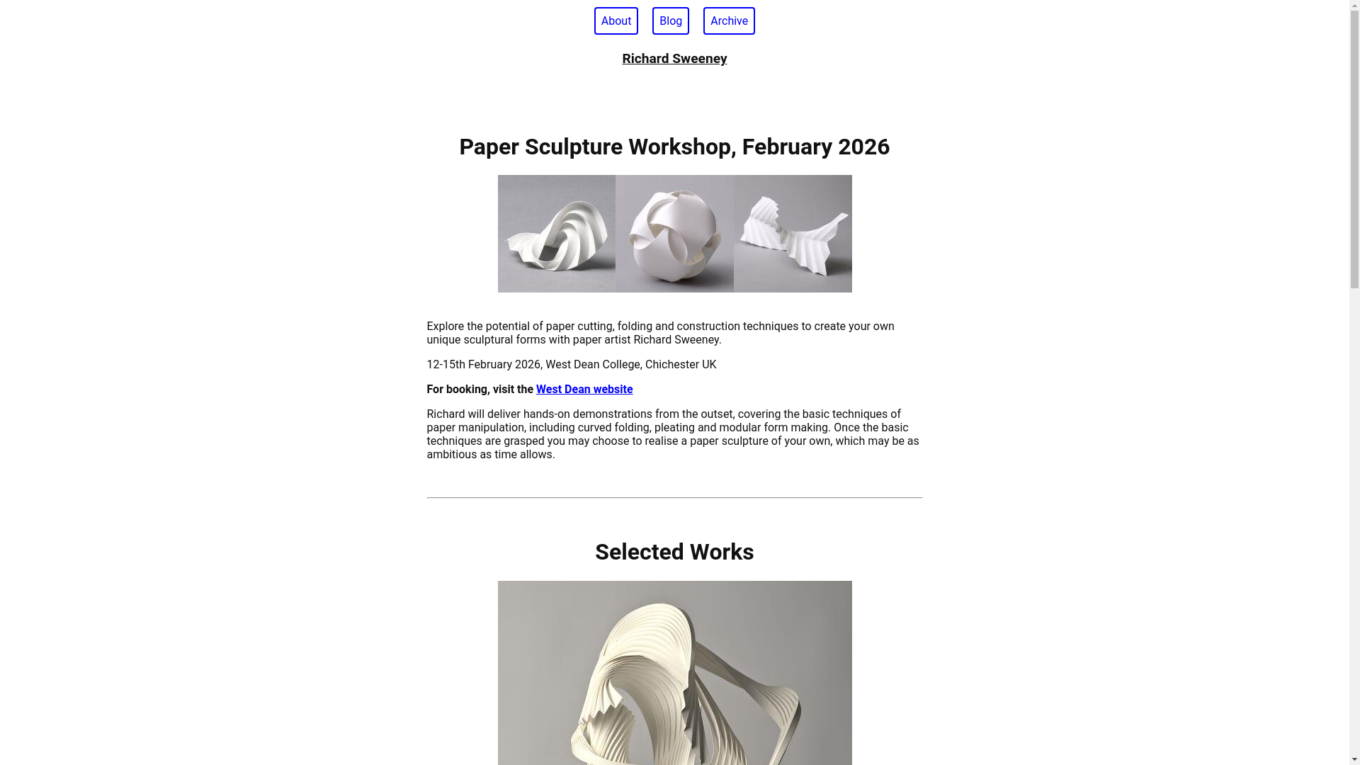 website screenshot of http://richardsweeney.co.uk/