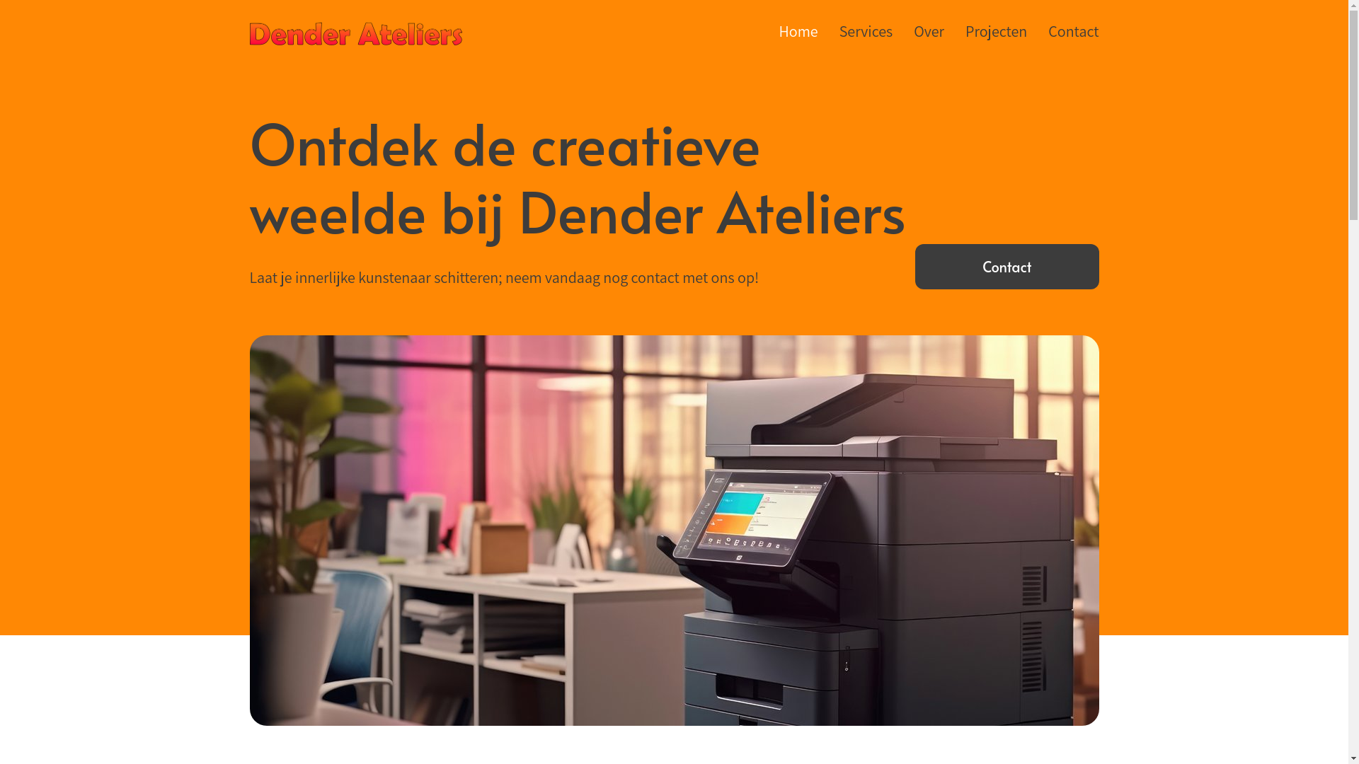 website screenshot of https://dender-ateliers.be/