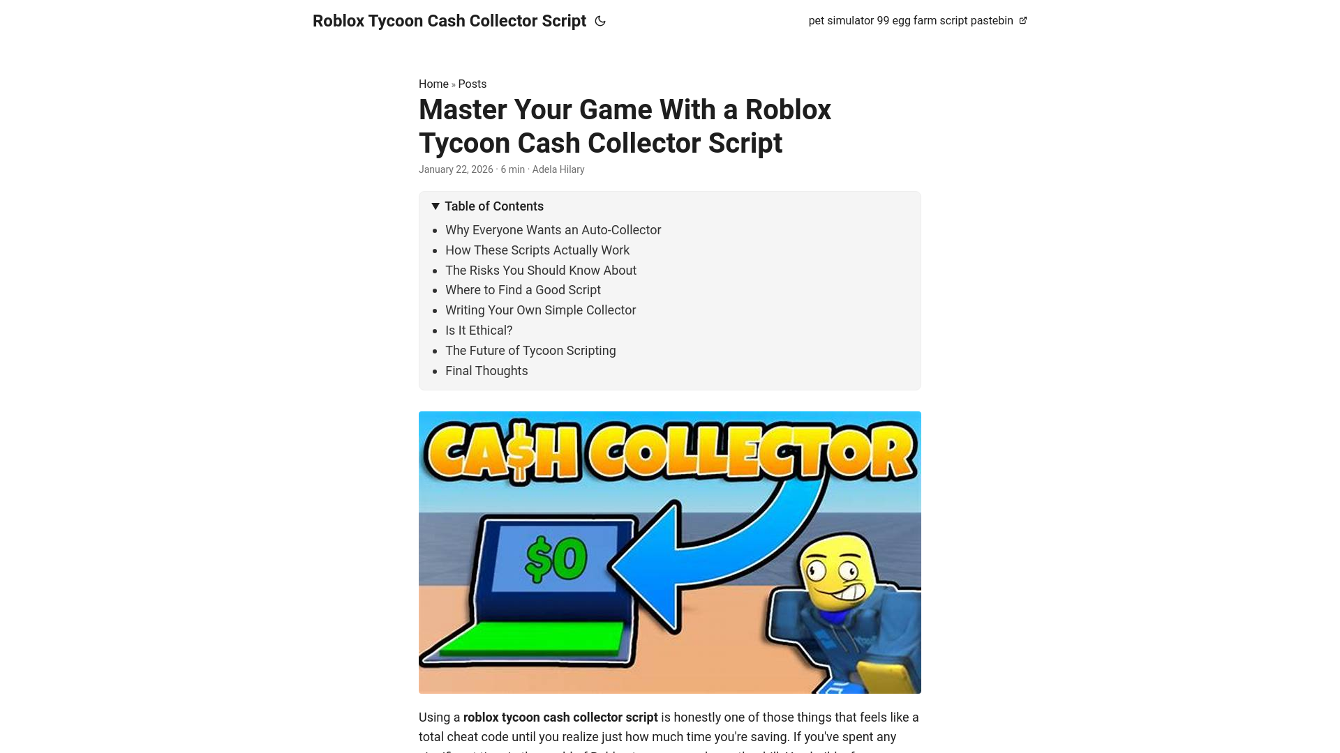 website screenshot of https://robloxtycooncashcollectorscript.pages.dev/
