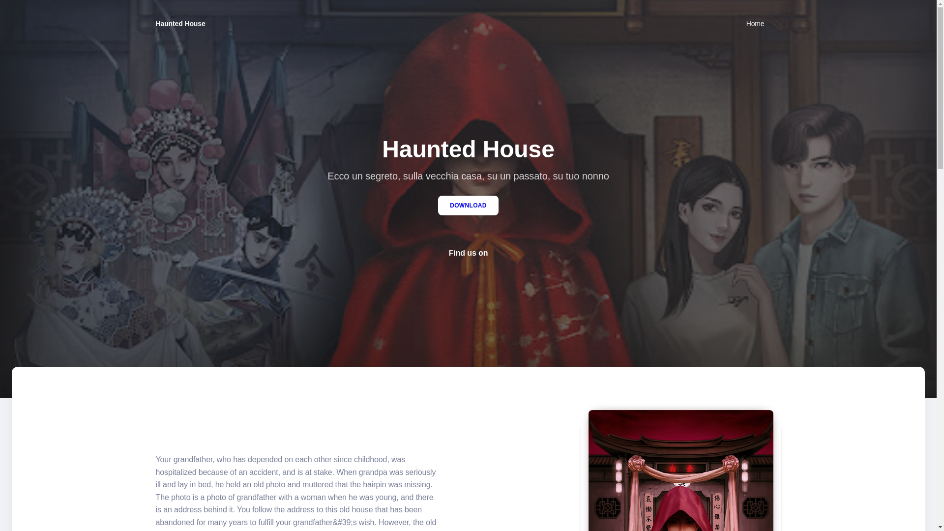 website screenshot of https://hauntedappitaly.online/
