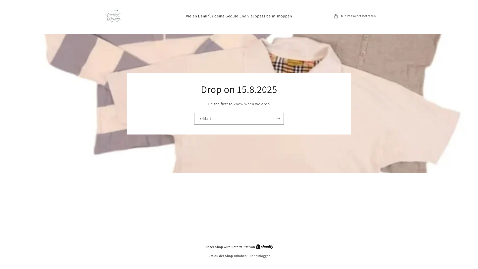 website screenshot of https://vintagedeputy.com/
