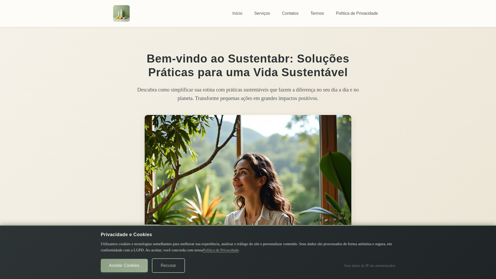 website screenshot of https://sustentabr.blog