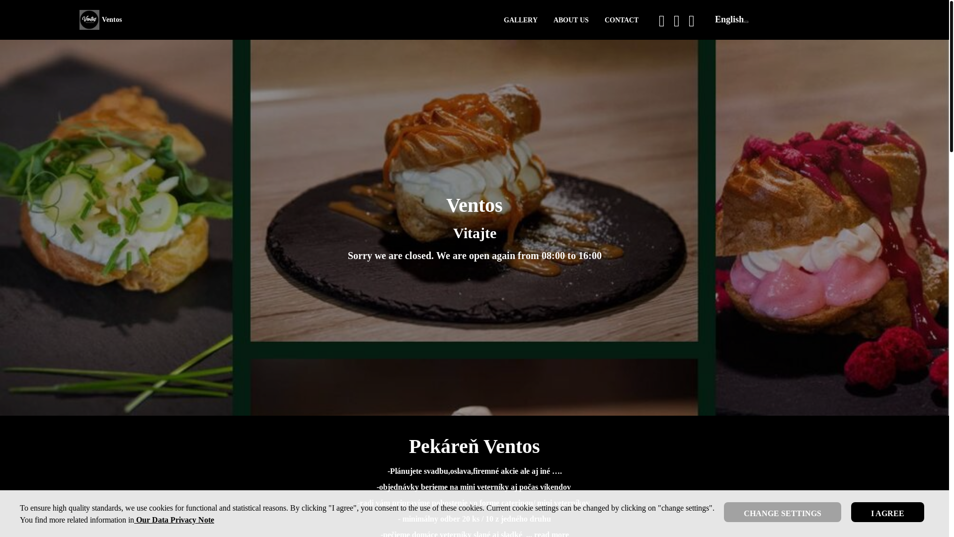 website screenshot of https://ventospiestany.sk/